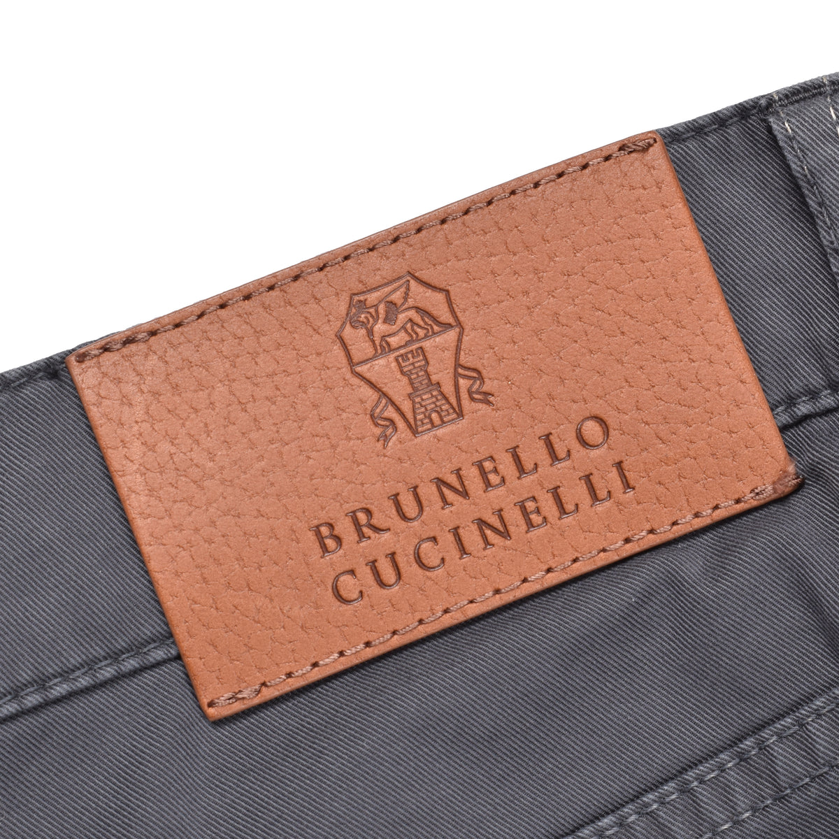 BRUNELLO CUCINELLI MEN'S DARK GREY TAILORED TROUSERS