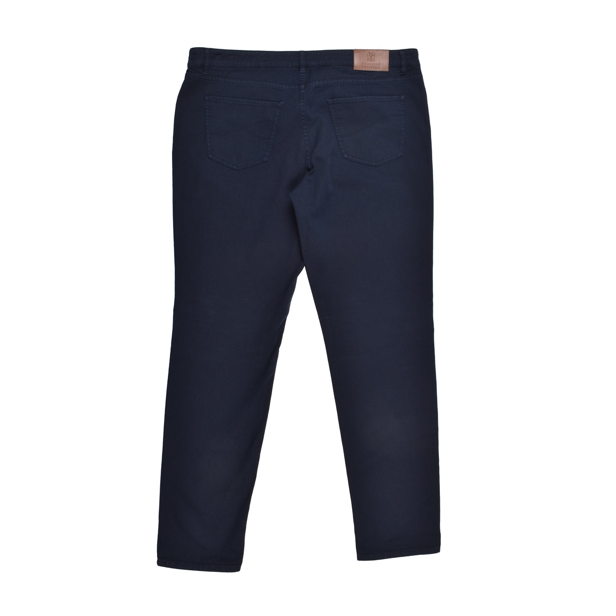 BRUNELLO CUCINELLI MEN'S DARK NAVY COTTON TROUSERS