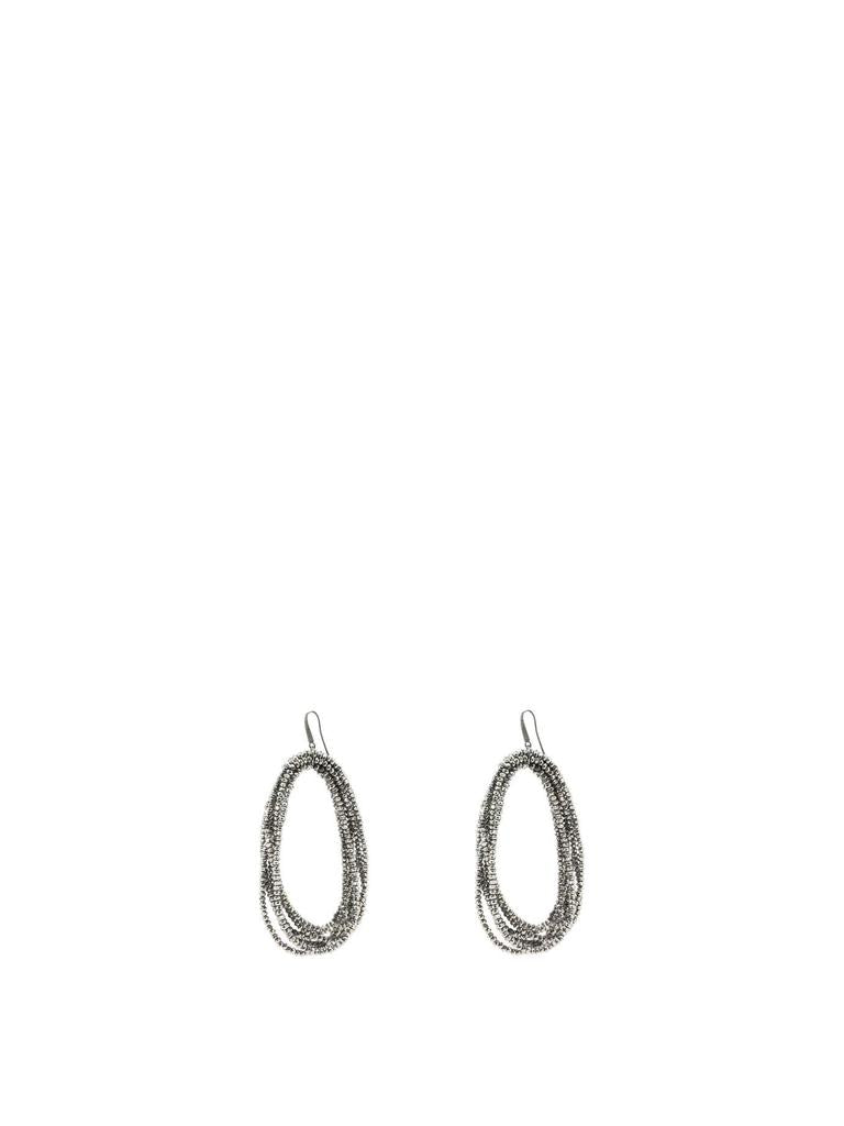 BRUNELLO CUCINELLI WOMEN'S BLACK GLASS DROP EARRINGS