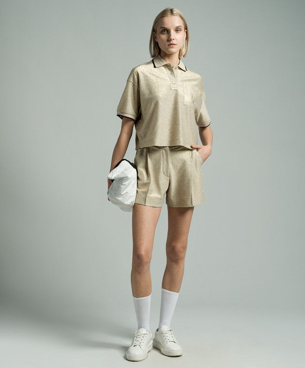 BRUNELLO CUCINELLI WOMEN'S LIGHT GOLD LINEN SHORTS
