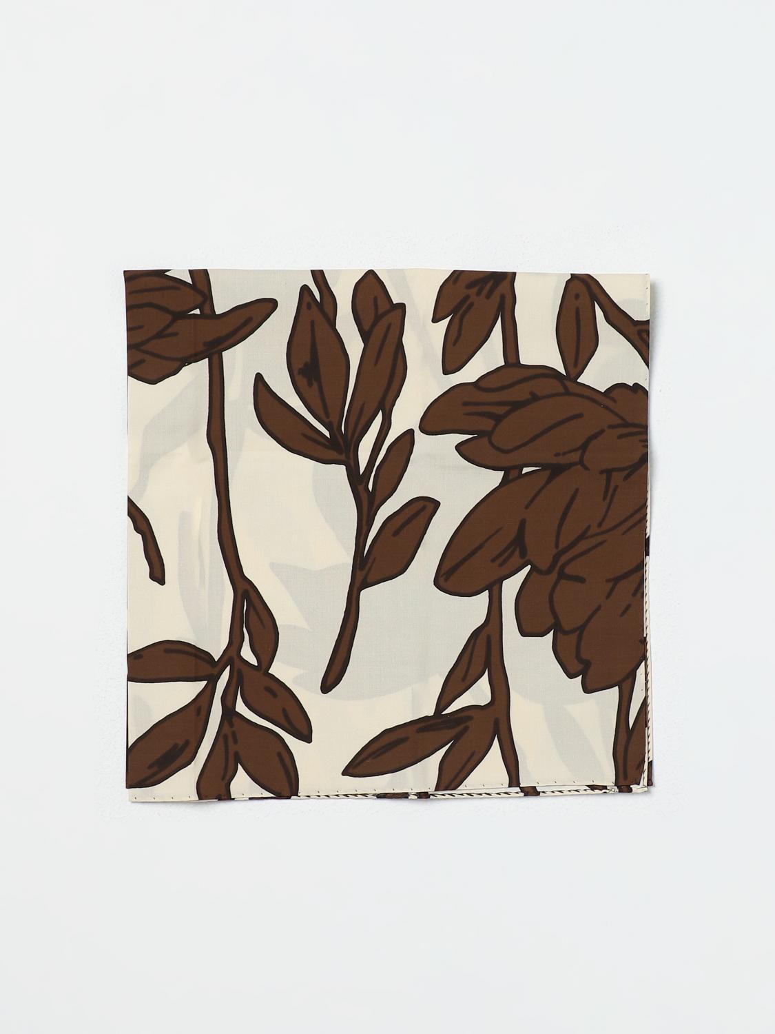 BRUNELLO CUCINELLI WOMEN'S PANAMA TOBACCO FLORAL PRINT SCARF