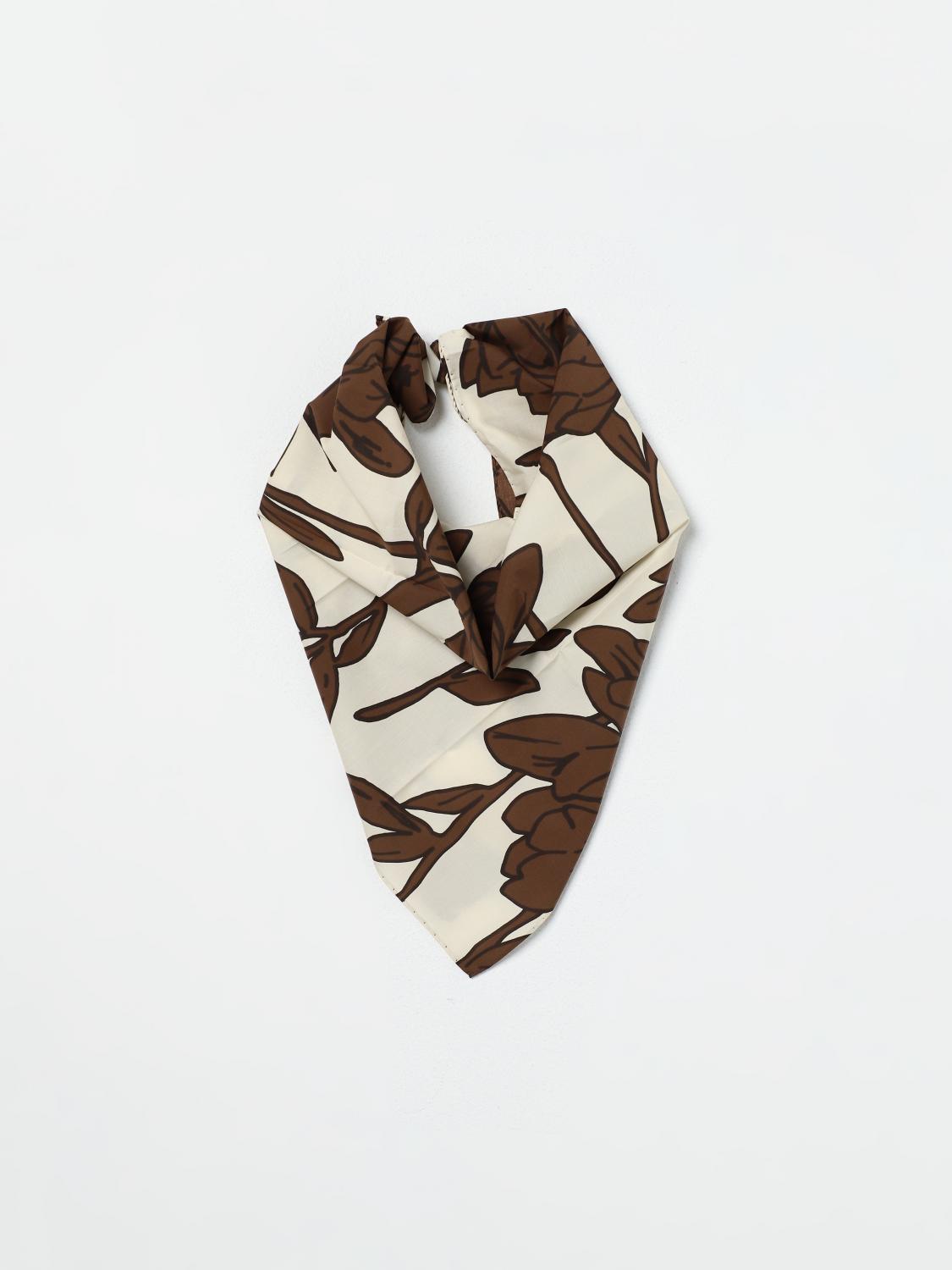 BRUNELLO CUCINELLI WOMEN'S PANAMA TOBACCO FLORAL PRINT SCARF