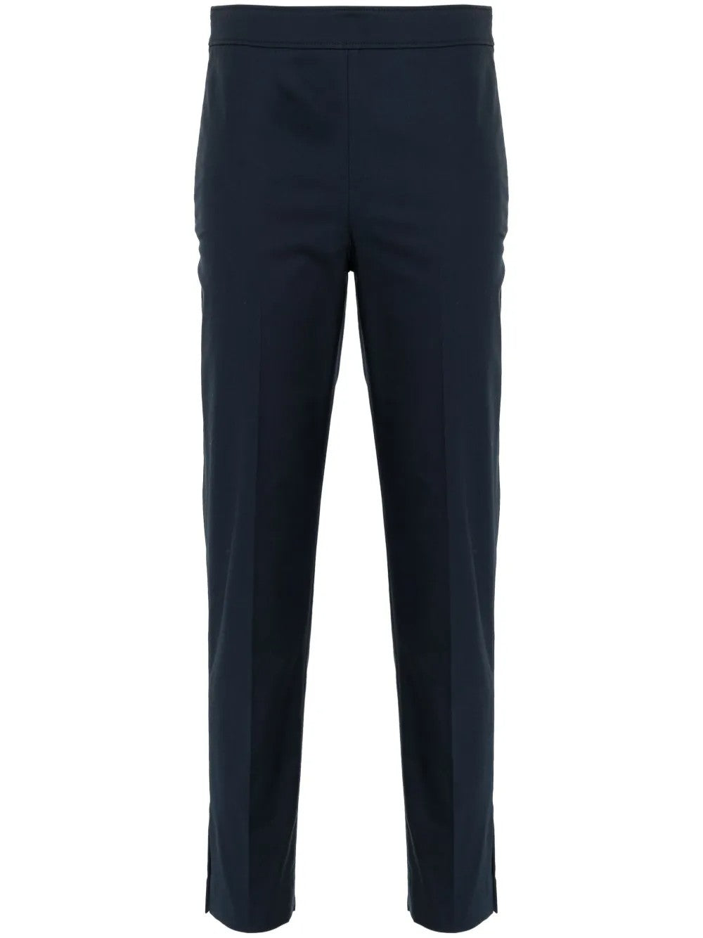 BRUNELLO CUCINELLI WOMEN'S NIGHT SKY TAILORED STRAIGHT LEG TROUSERS WITH SIDE SLITS