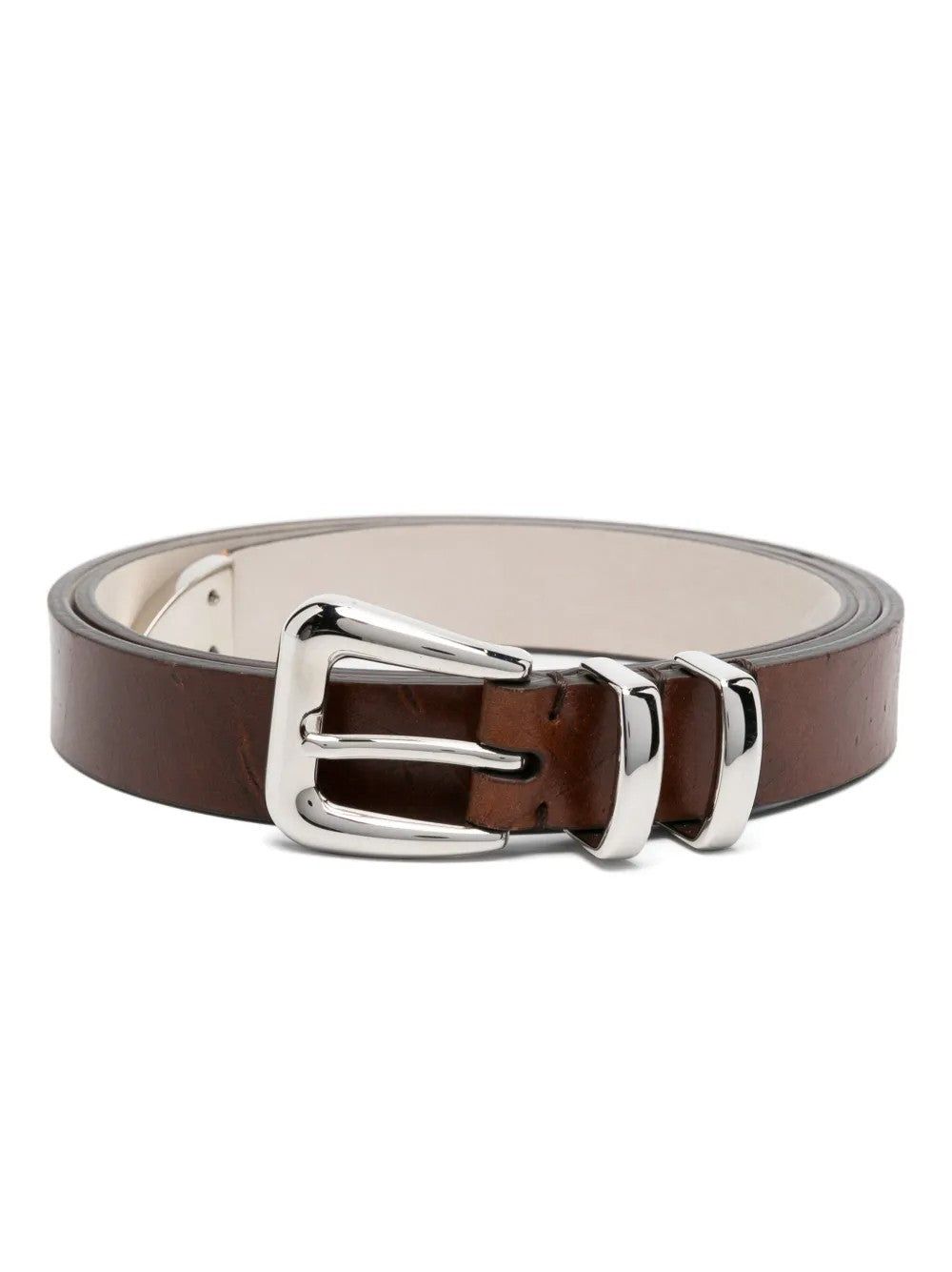 BRUNELLO CUCINELLI MEN'S COGNAC LEATHER BELT ACCESSORY
