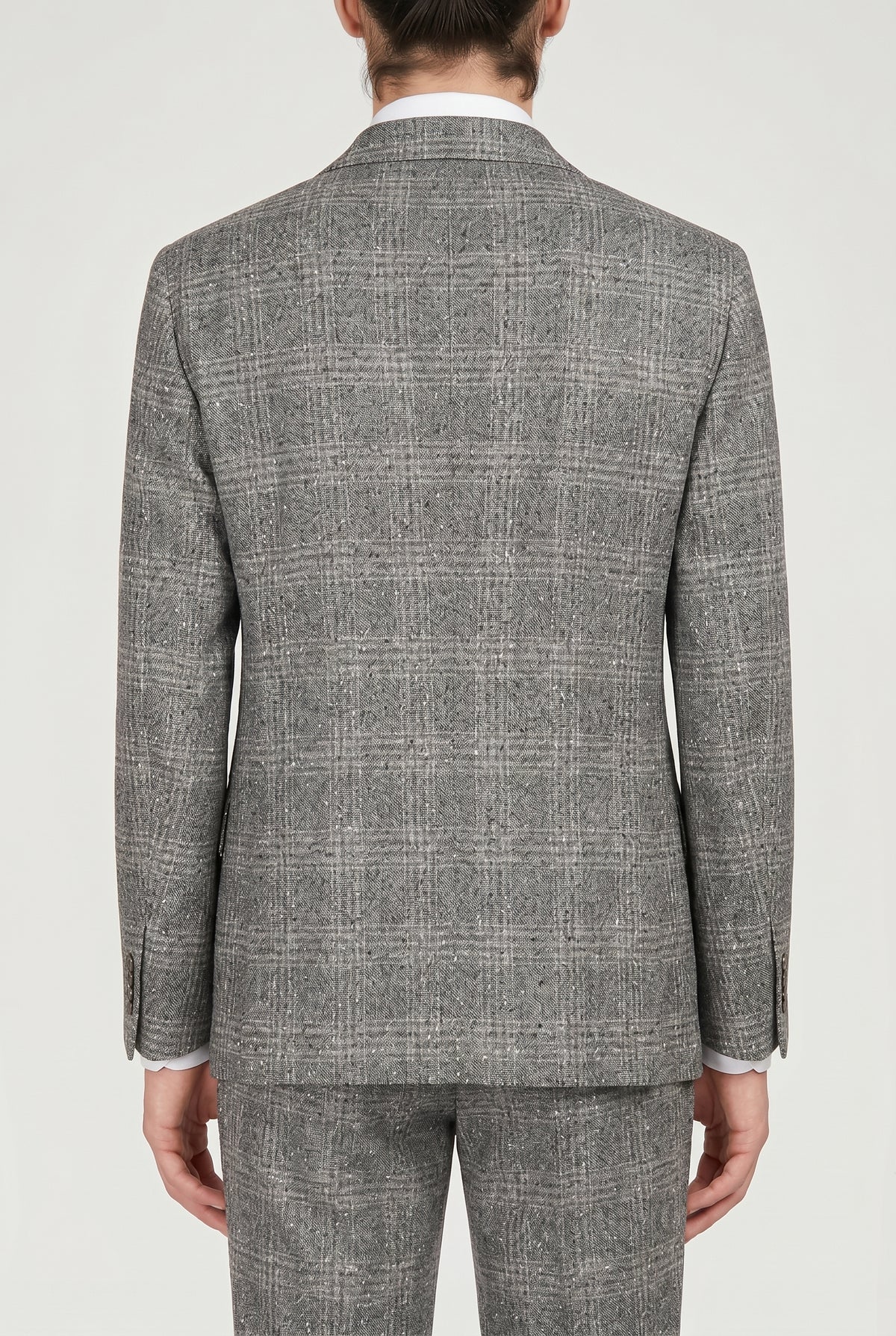 BRUNELLO CUCINELLI MEN'S GREY SILK WOOL SUIT