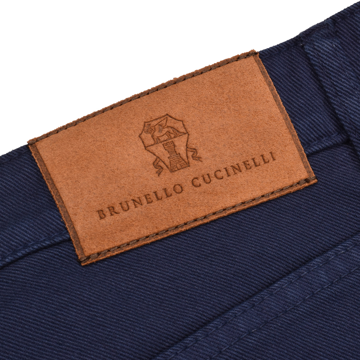 BRUNELLO CUCINELLI MEN'S DARK BLUE TRADITIONAL FIT TROUSERS