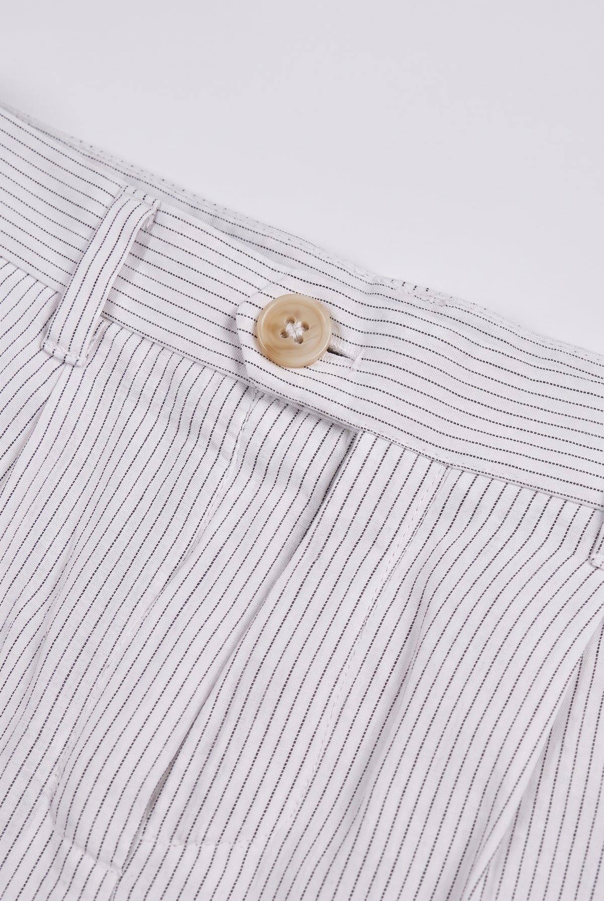 BRUNELLO CUCINELLI WOMEN'S WHITE STRIPED RELAXED TROUSERS