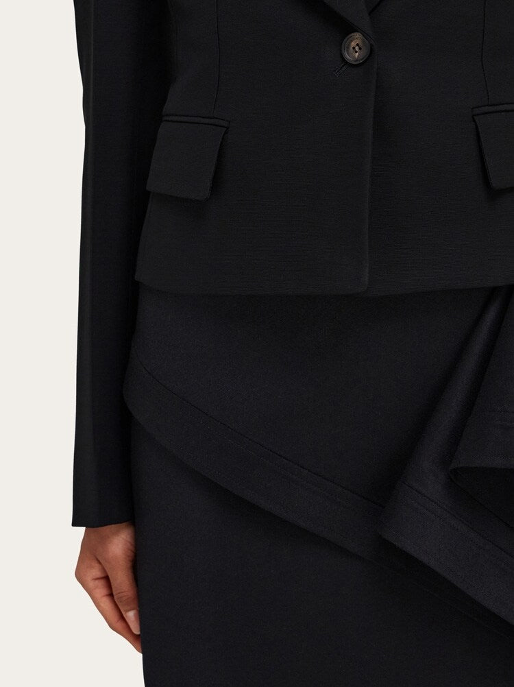 FERRAGAMO WOMEN'S BLACK TAILORED JACKET