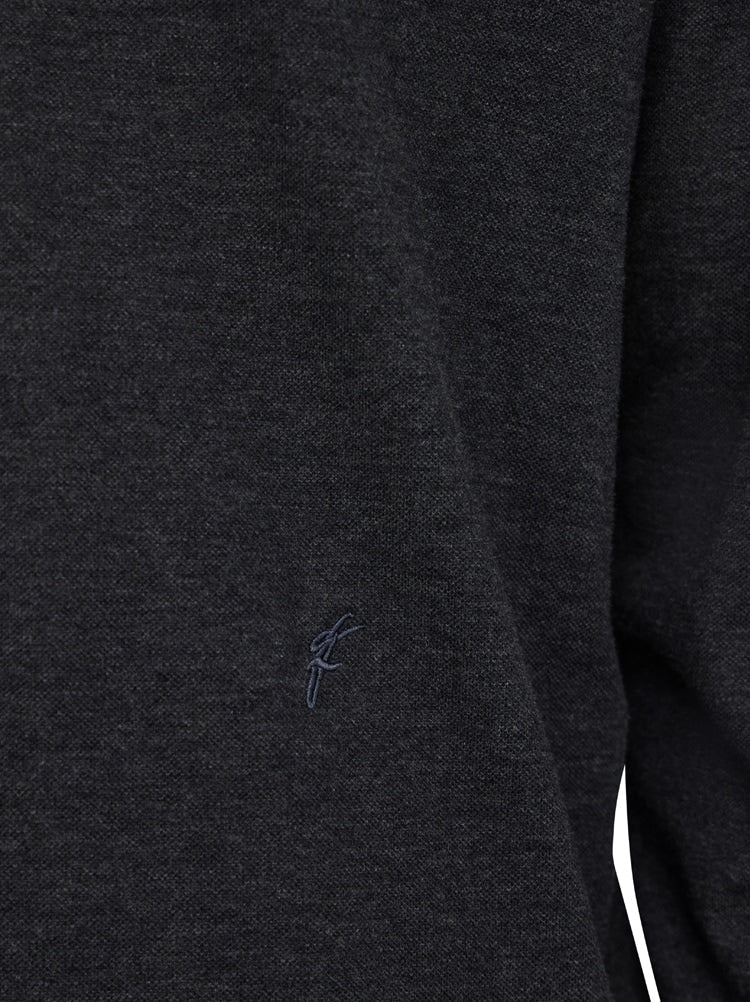 FERRAGAMO MEN'S DARK GREY LONG SLEEVE SHIRT