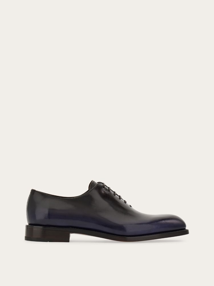 FERRAGAMO MEN'S DARK BLUE CALF LEATHER SHOES