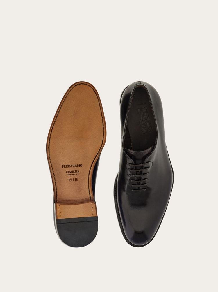 FERRAGAMO MEN'S DARK BLUE CALF LEATHER SHOES