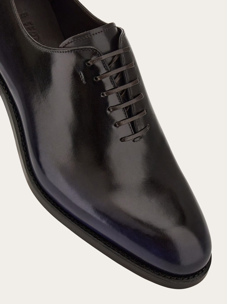 FERRAGAMO MEN'S DARK BLUE CALF LEATHER SHOES