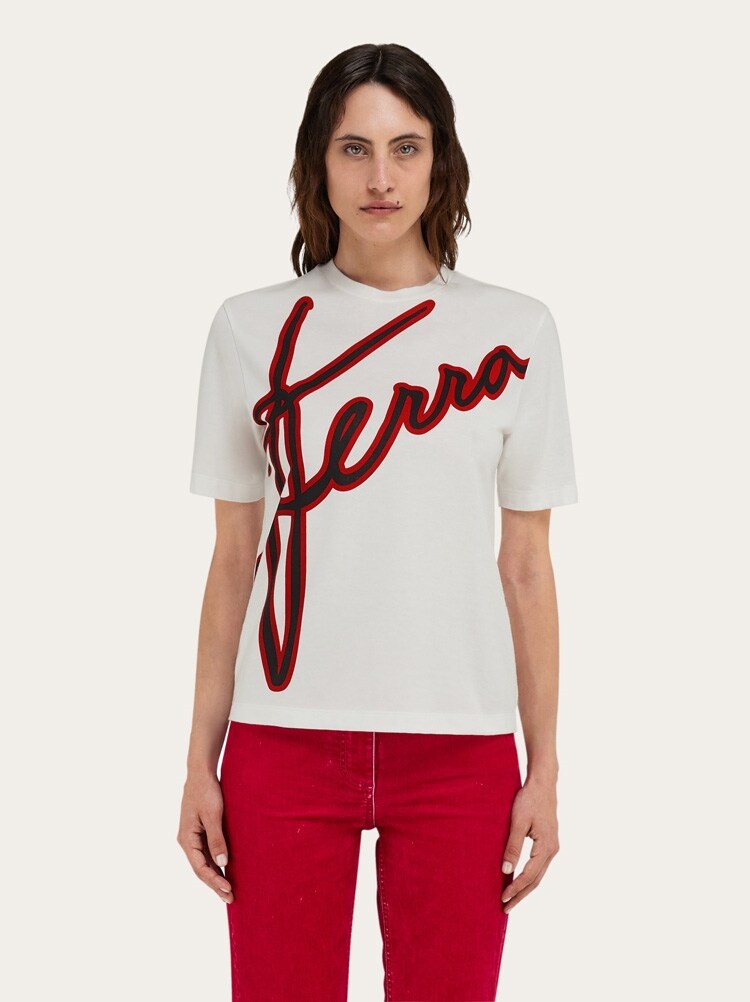 FERRAGAMO WOMEN'S WHITE COTTON OVERSIZED SWEATER