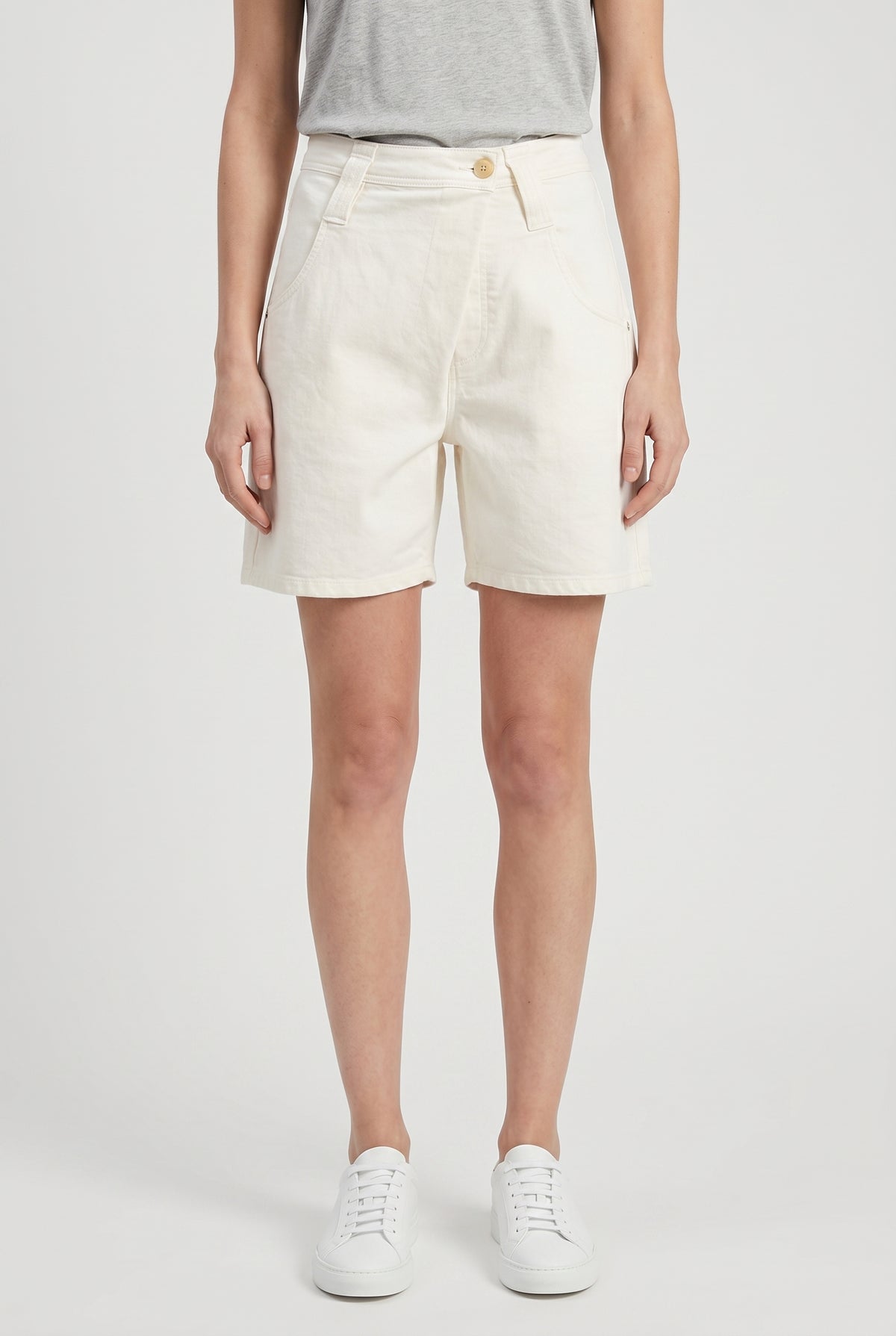 BRUNELLO CUCINELLI WOMEN'S OFF WHITE RELAXED SHORTS