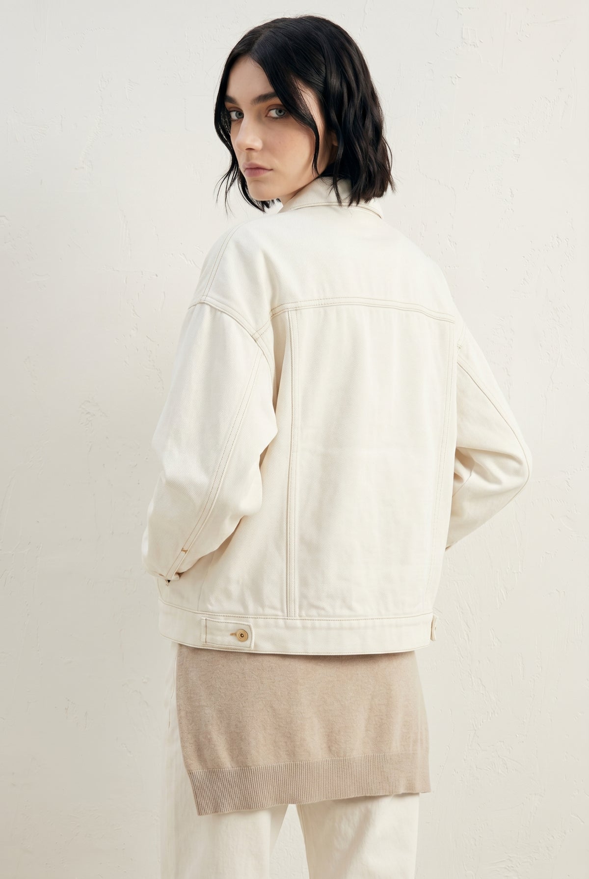BRUNELLO CUCINELLI WOMEN'S OFF WHITE COTTON JACKET