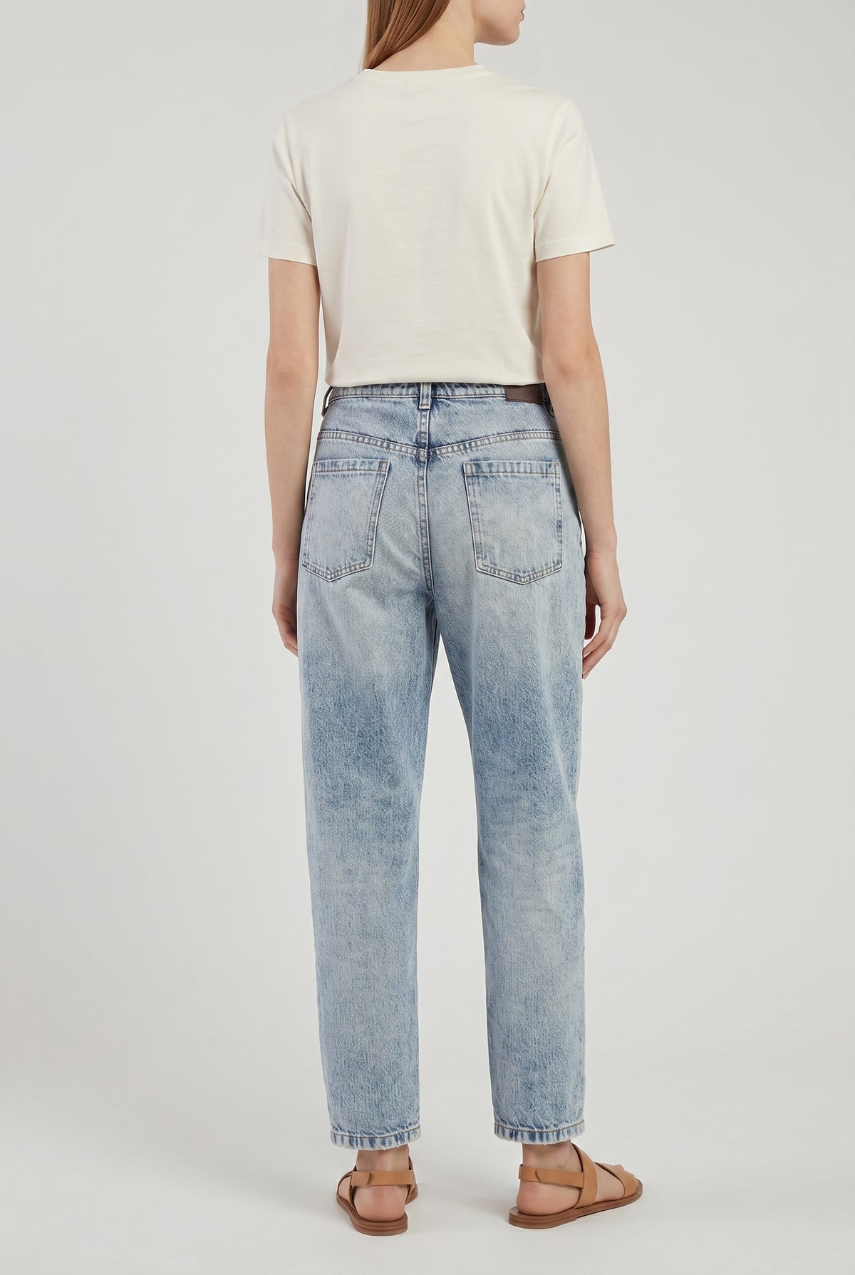 BRUNELLO CUCINELLI WOMEN'S LIGHT BLUE RELAXED TROUSERS
