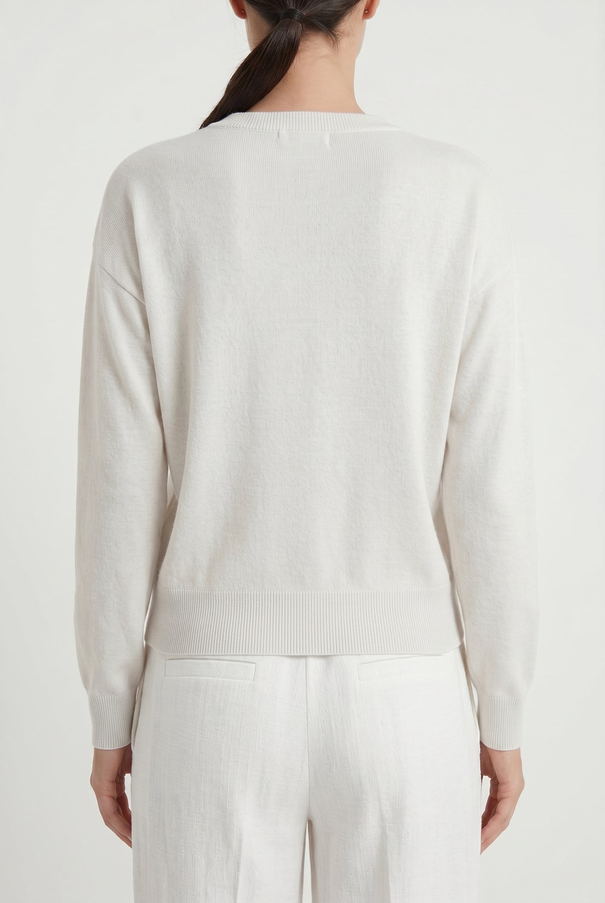 BRUNELLO CUCINELLI WOMEN'S OFF WHITE WOOL SWEATER