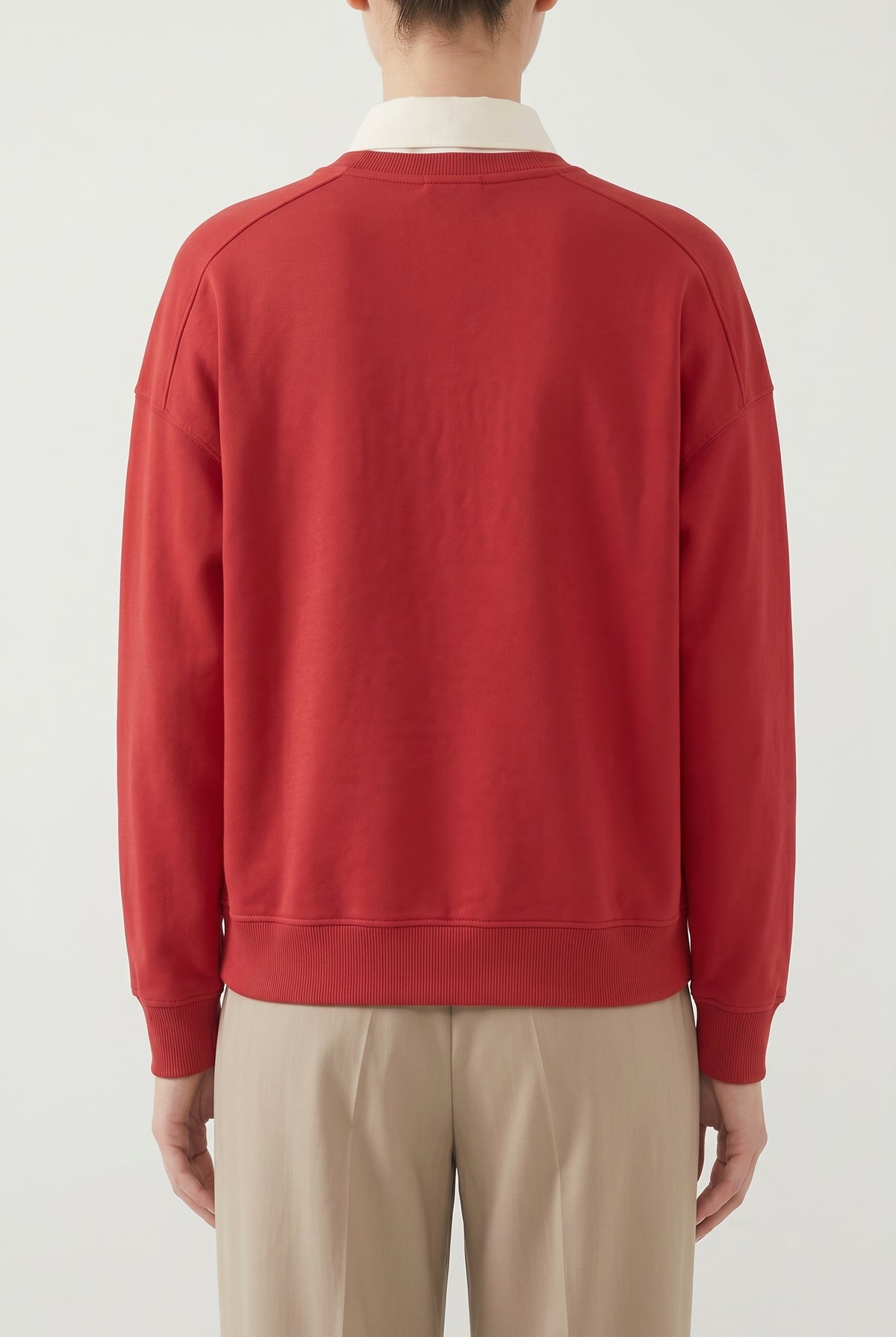 BRUNELLO CUCINELLI WOMEN'S RED RELAXED COTTON SWEATER