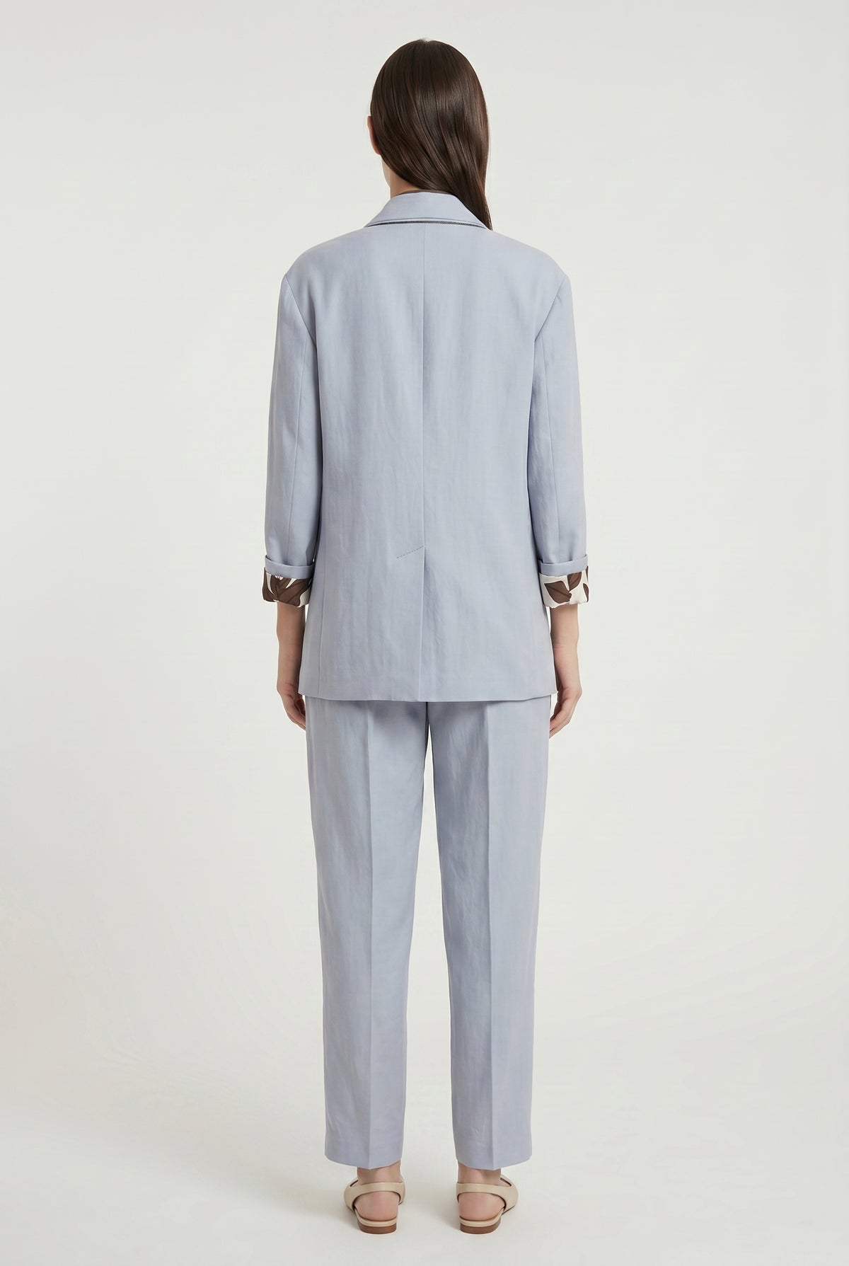BRUNELLO CUCINELLI WOMEN'S LIGHT BLUE RELAXED SUIT
