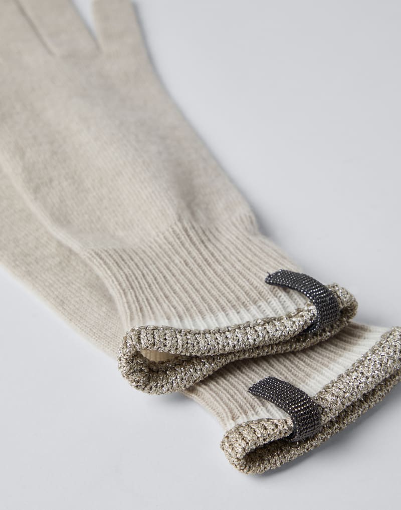 BRUNELLO CUCINELLI WOMEN'S FEATHER WOOL KNIT GLOVES