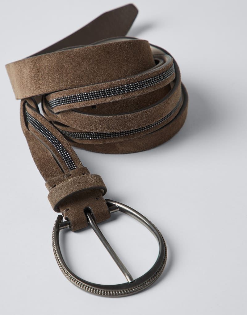 BRUNELLO CUCINELLI WOMEN'S PEAT LEATHER BELT