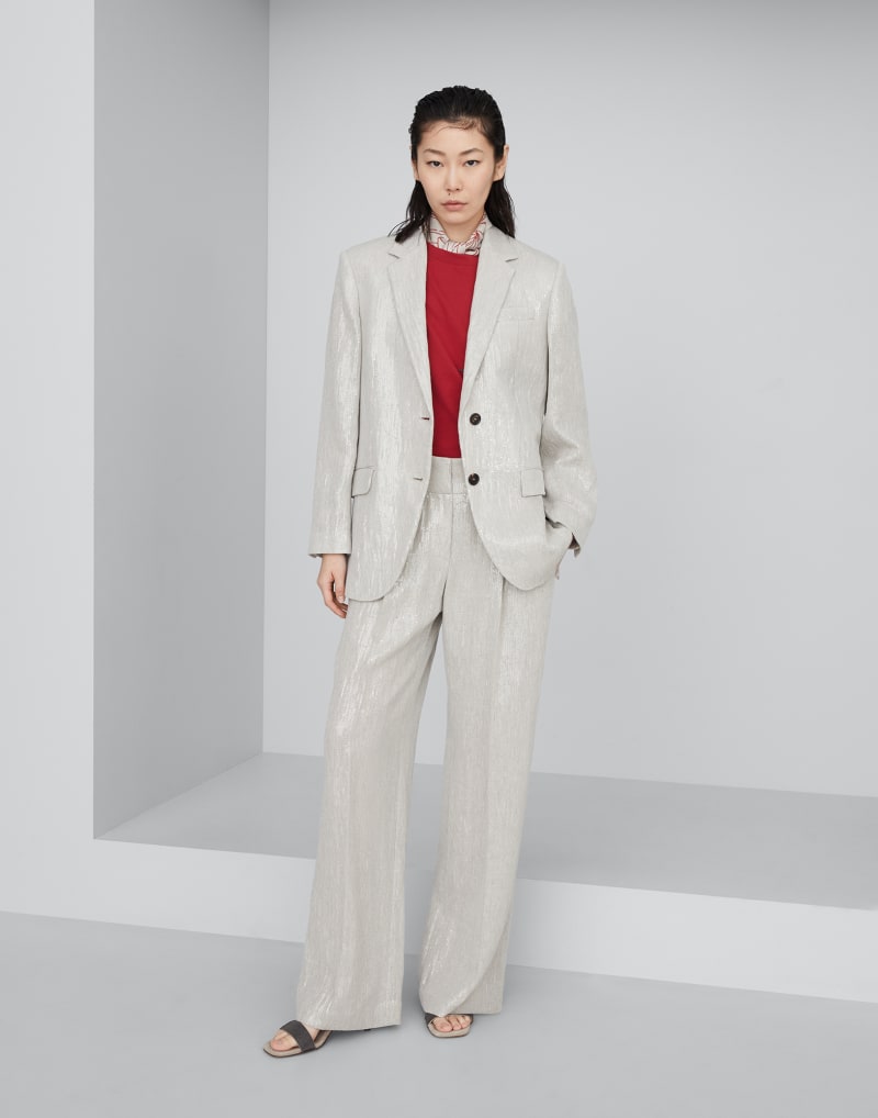 BRUNELLO CUCINELLI WOMEN'S RED RELAXED COTTON SHIRT