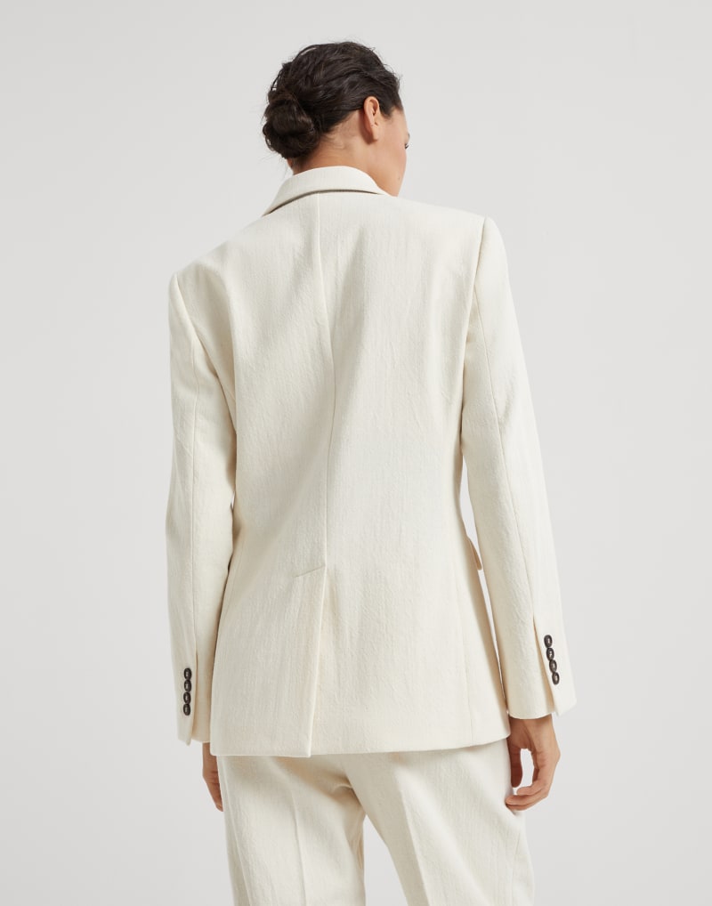 BRUNELLO CUCINELLI WOMEN'S OFF WHITE DOUBLE BREASTED JACKET