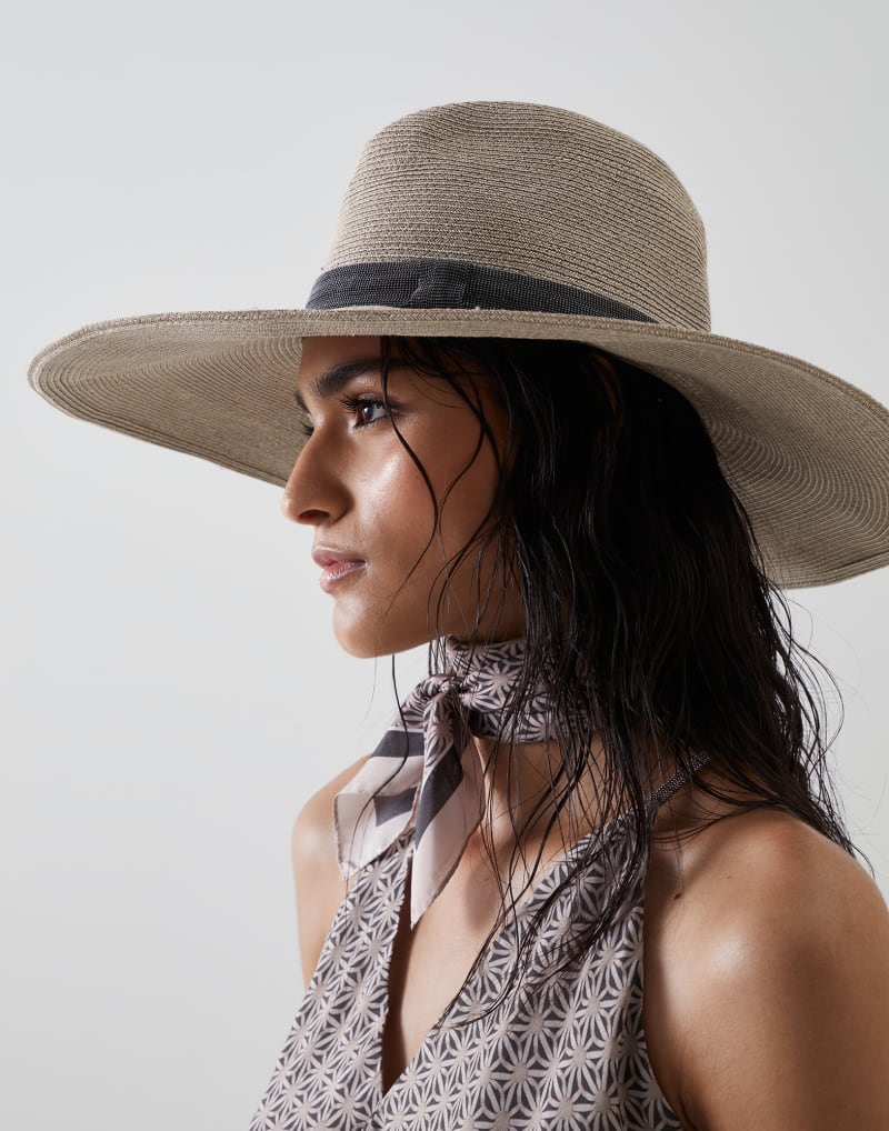 BRUNELLO CUCINELLI WOMEN'S DESERT WIDE BRIM STRAW HAT