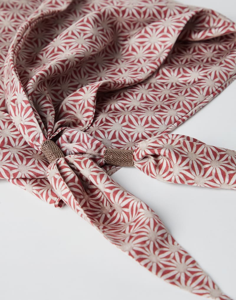 BRUNELLO CUCINELLI WOMEN'S ROSE PATTERNED FABRIC HEADBAND ACCESSORY