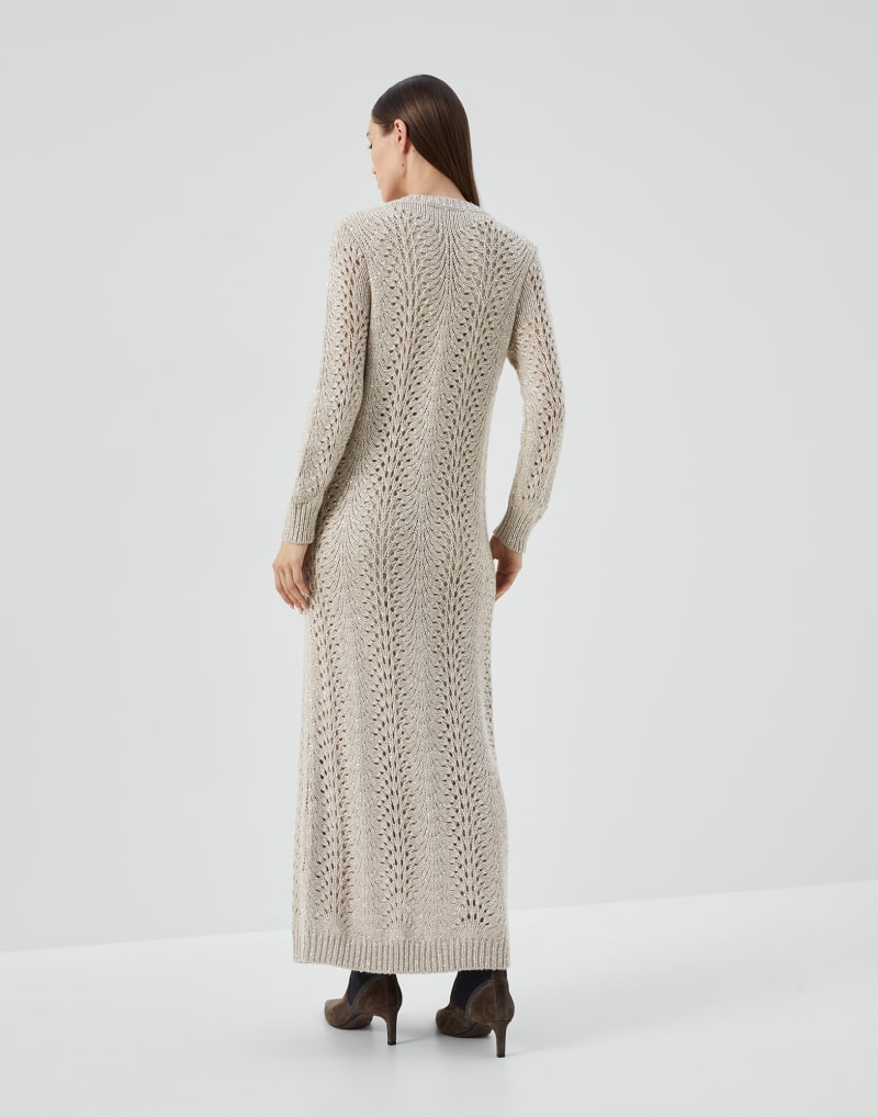 BRUNELLO CUCINELLI WOMEN'S FEATHER STRACCIATELLA KNIT MAXI DRESS