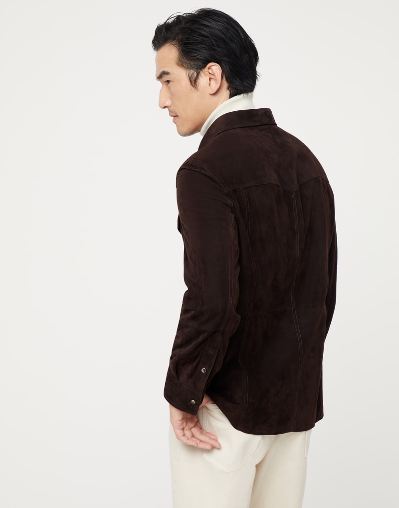 BRUNELLO CUCINELLI MEN'S MOORS HEAD SUEDE WESTERN JACKET
