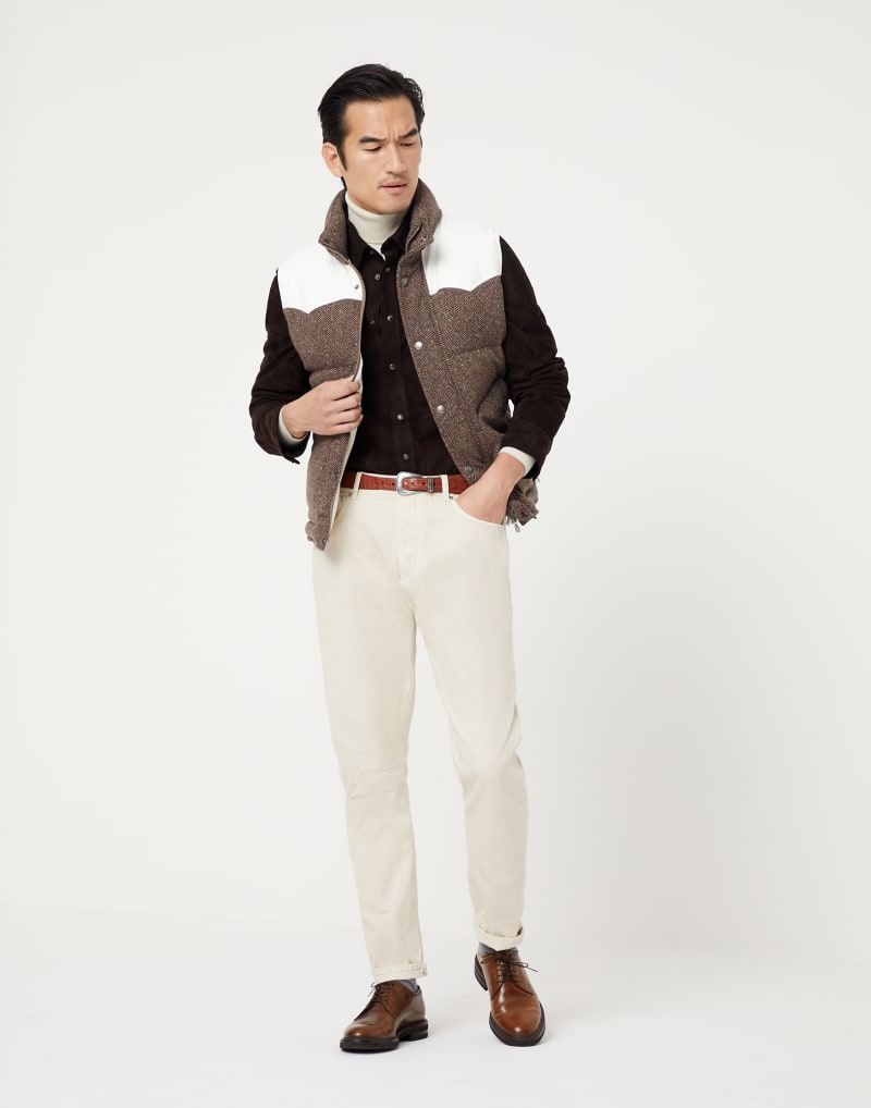 BRUNELLO CUCINELLI MEN'S MOORS HEAD SUEDE WESTERN JACKET