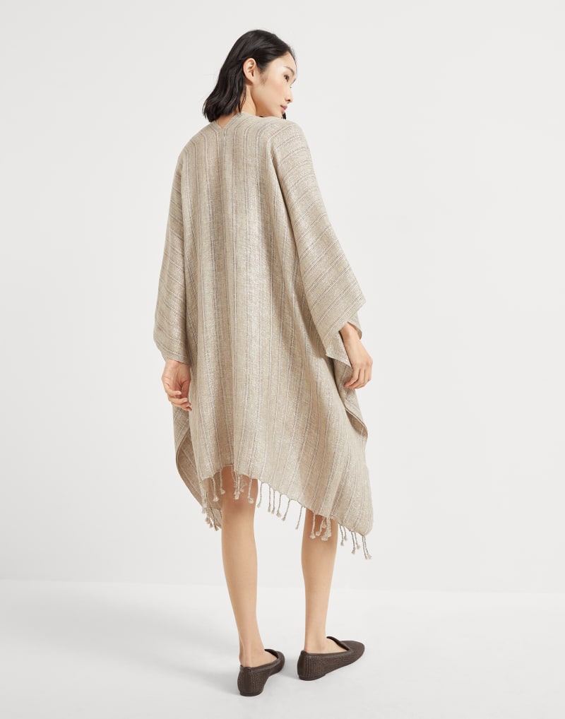 BRUNELLO CUCINELLI WOMEN'S BEIGE LINEN BLEND SCARF