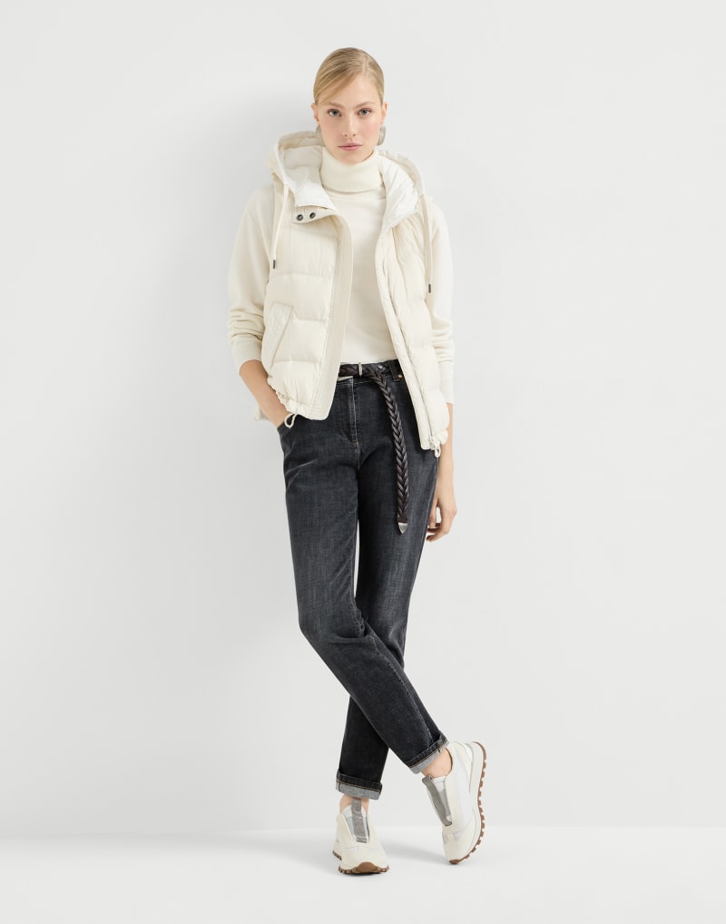 BRUNELLO CUCINELLI WOMEN'S BIANCO LEATHER SLIP ON SNEAKERS
