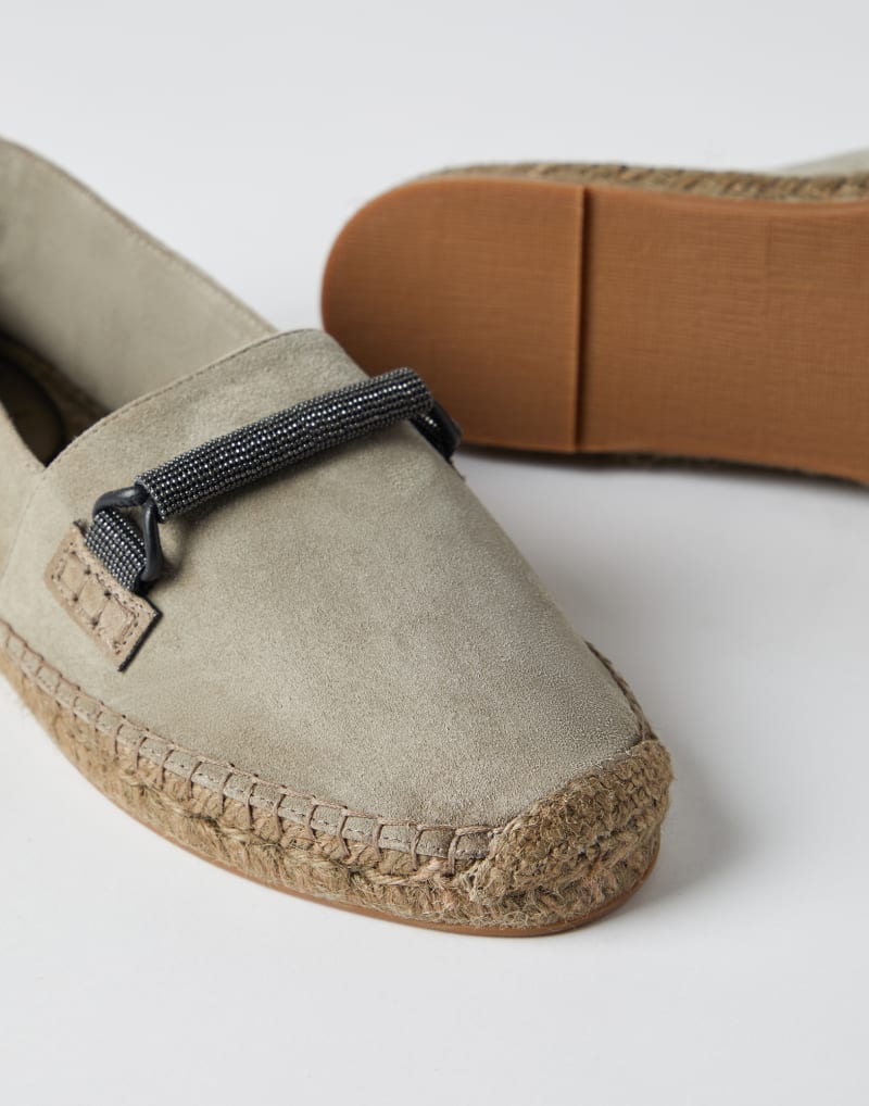 BRUNELLO CUCINELLI WOMEN'S ICE LEATHER ESPADRILLE SHOES