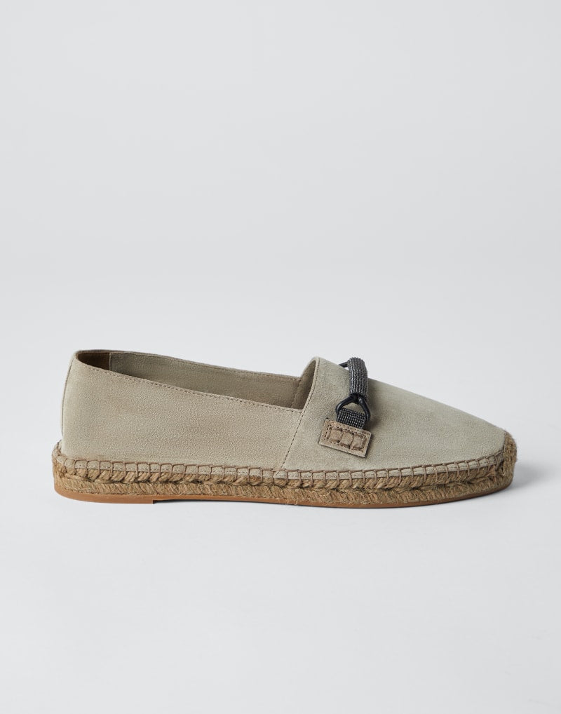 BRUNELLO CUCINELLI WOMEN'S ICE LEATHER ESPADRILLE SHOES