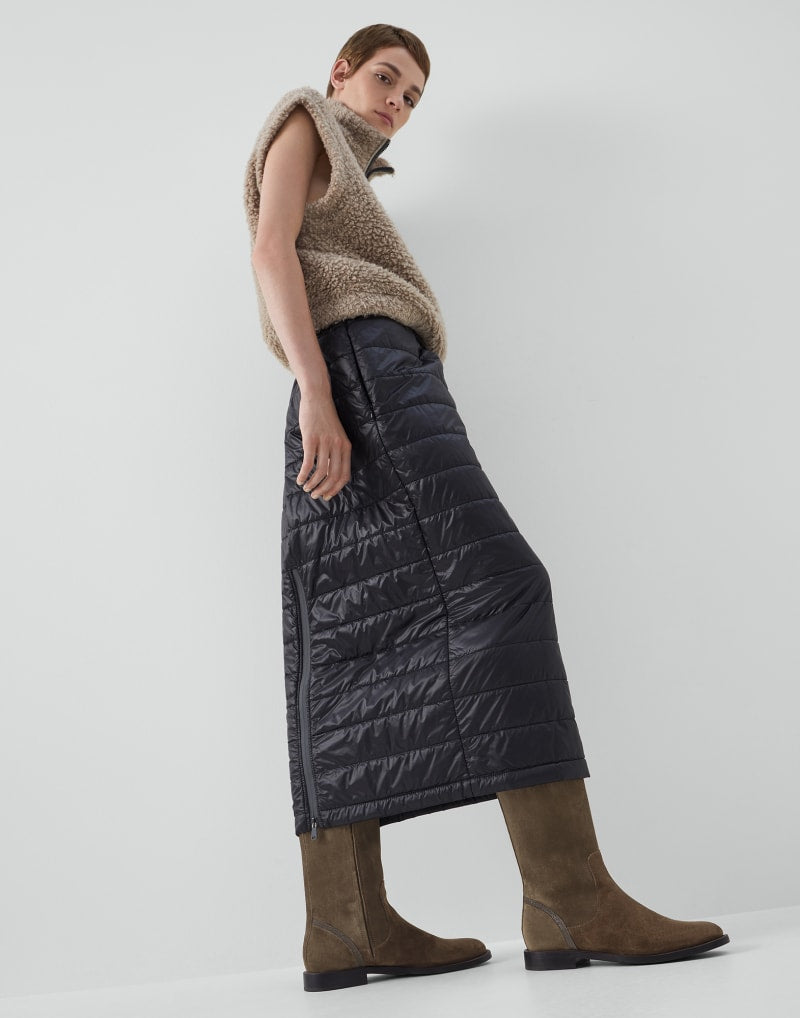 BRUNELLO CUCINELLI WOMEN'S PEAT SUEDE KNEE HIGH BOOTS