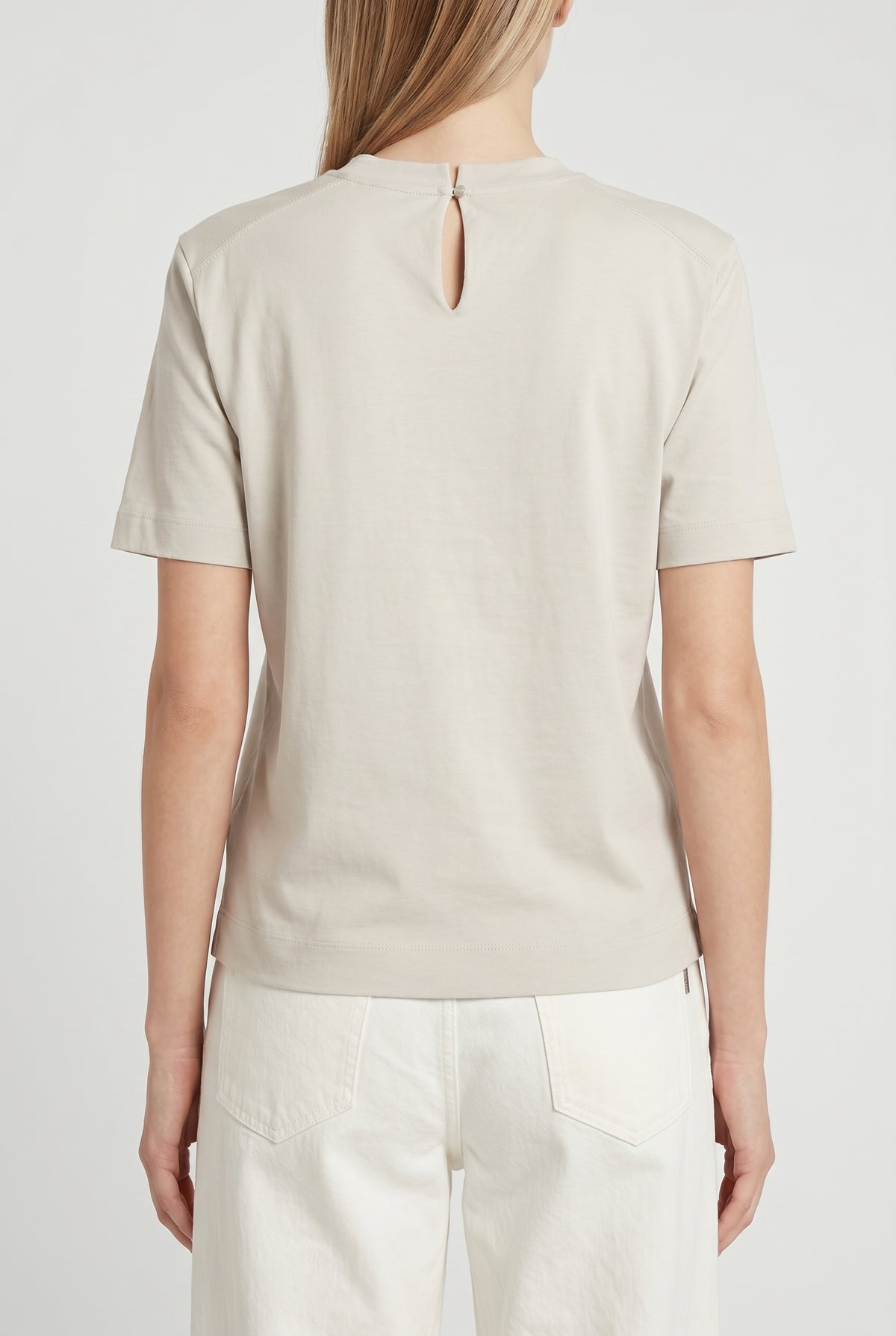 BRUNELLO CUCINELLI WOMEN'S LIGHT BEIGE COTTON SHIRT