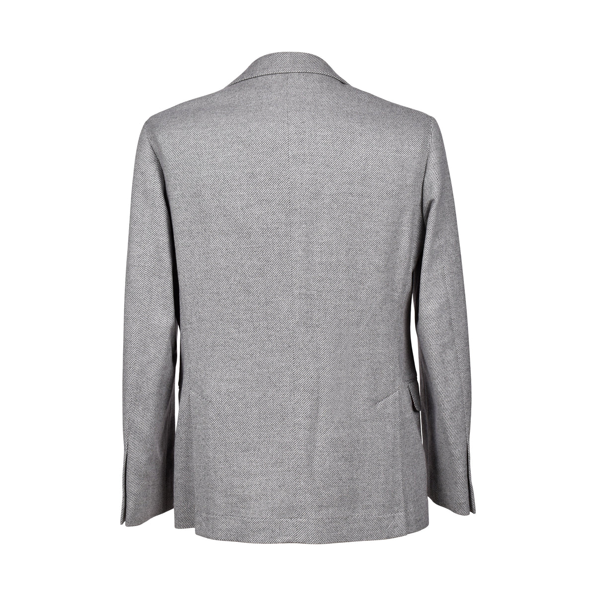 BRUNELLO CUCINELLI MEN'S GRAY WOOL HERRINGBONE BLAZER