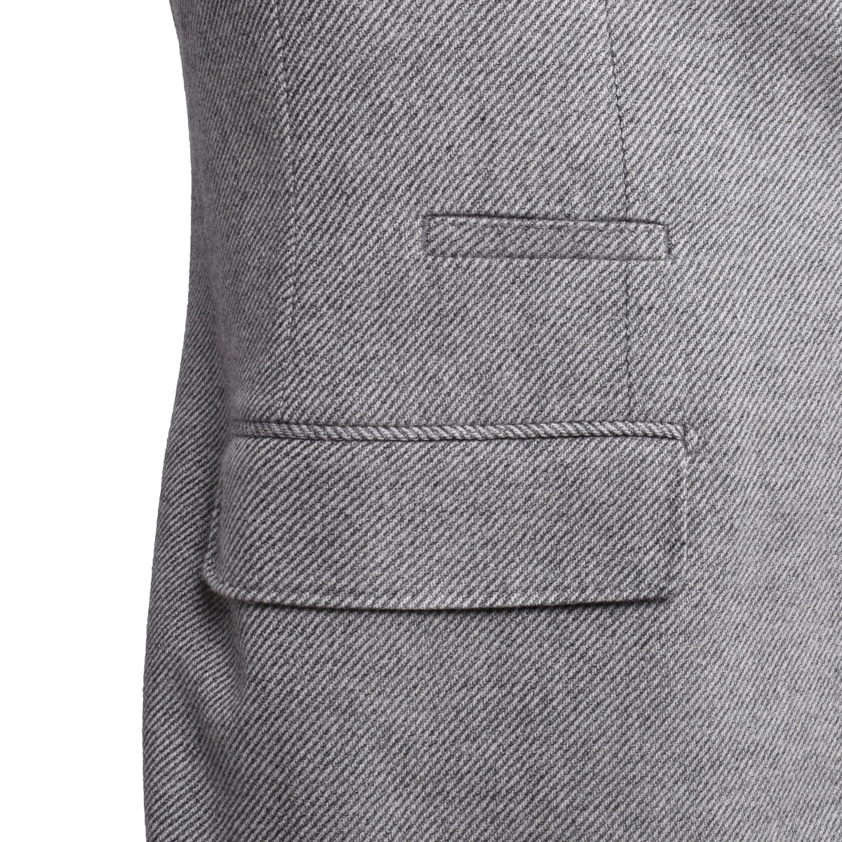 BRUNELLO CUCINELLI MEN'S GRAY WOOL HERRINGBONE BLAZER