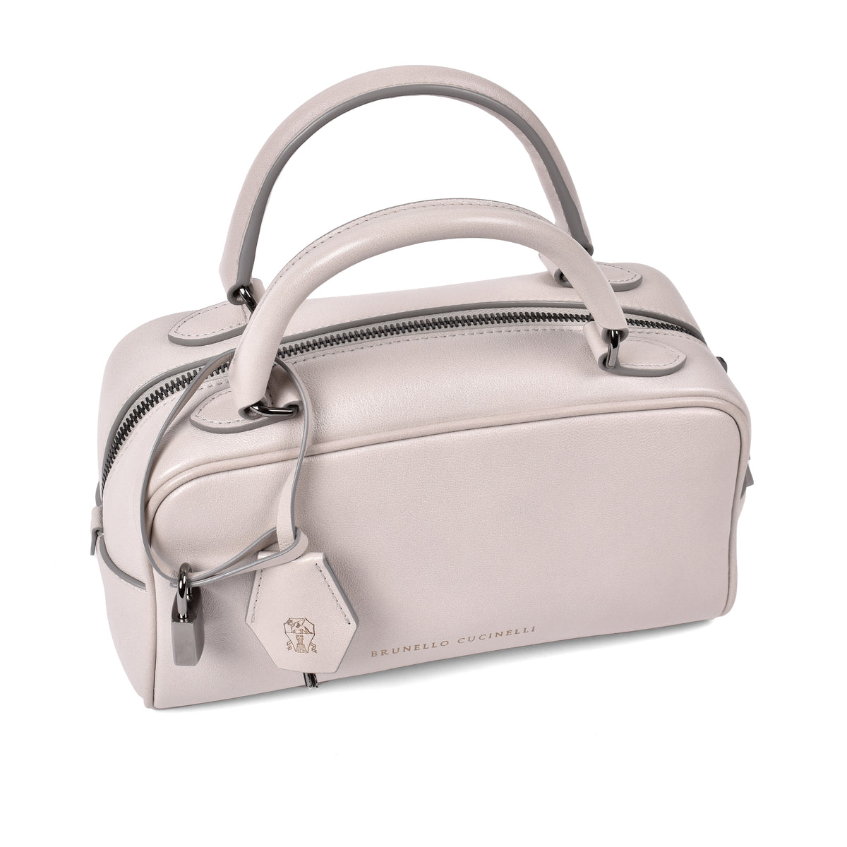 BRUNELLO CUCINELLI WOMEN'S LIGHT BEIGE LEATHER BAG