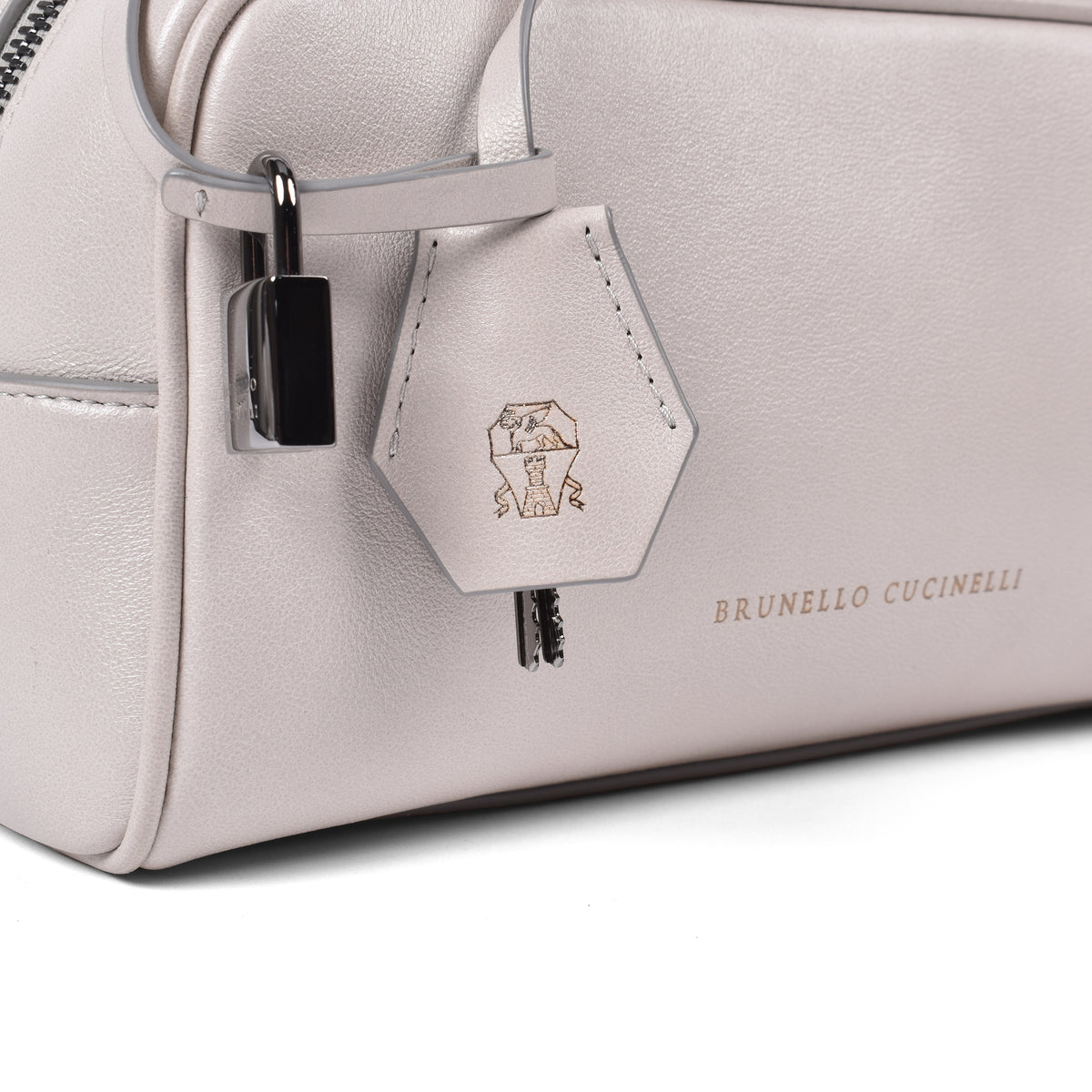 BRUNELLO CUCINELLI WOMEN'S LIGHT BEIGE LEATHER BAG