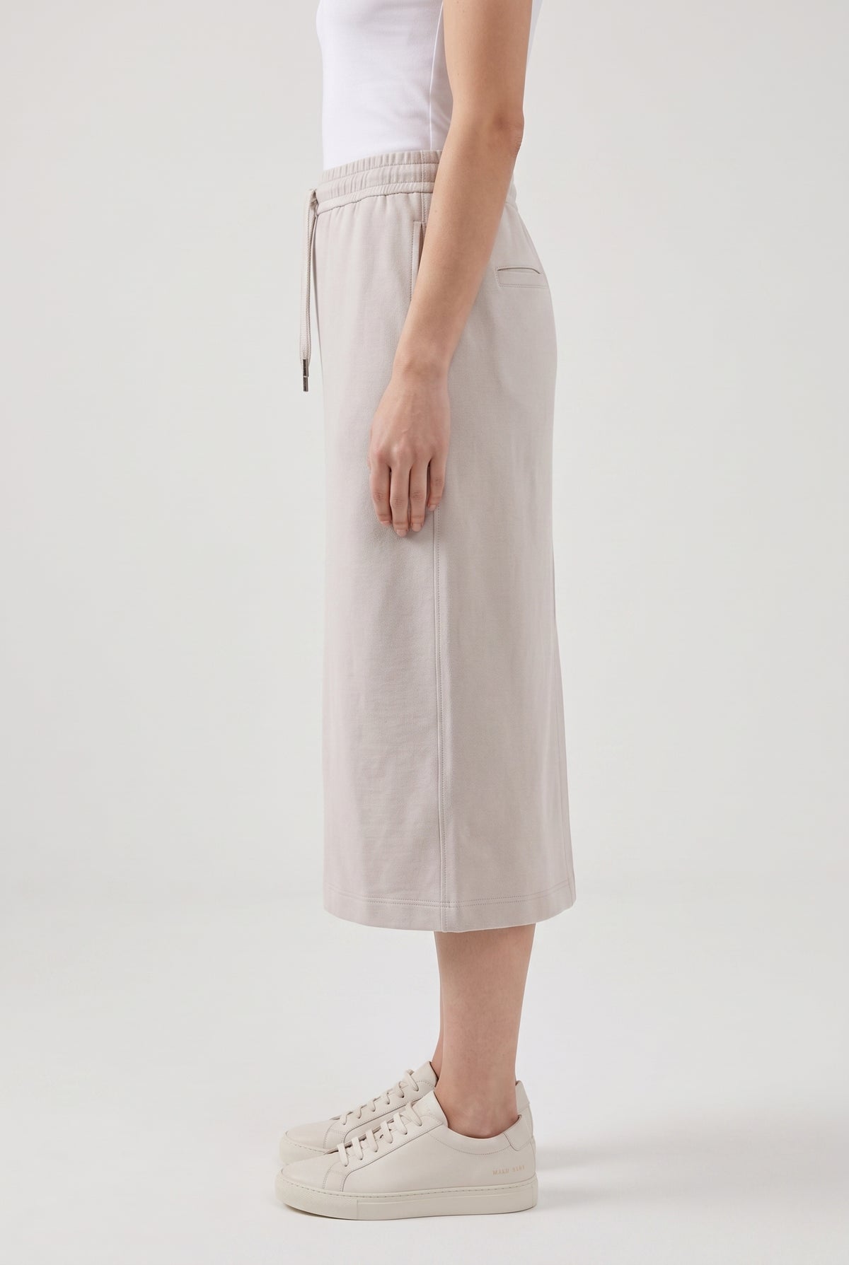 BRUNELLO CUCINELLI WOMEN'S LIGHT BEIGE COTTON SKIRT