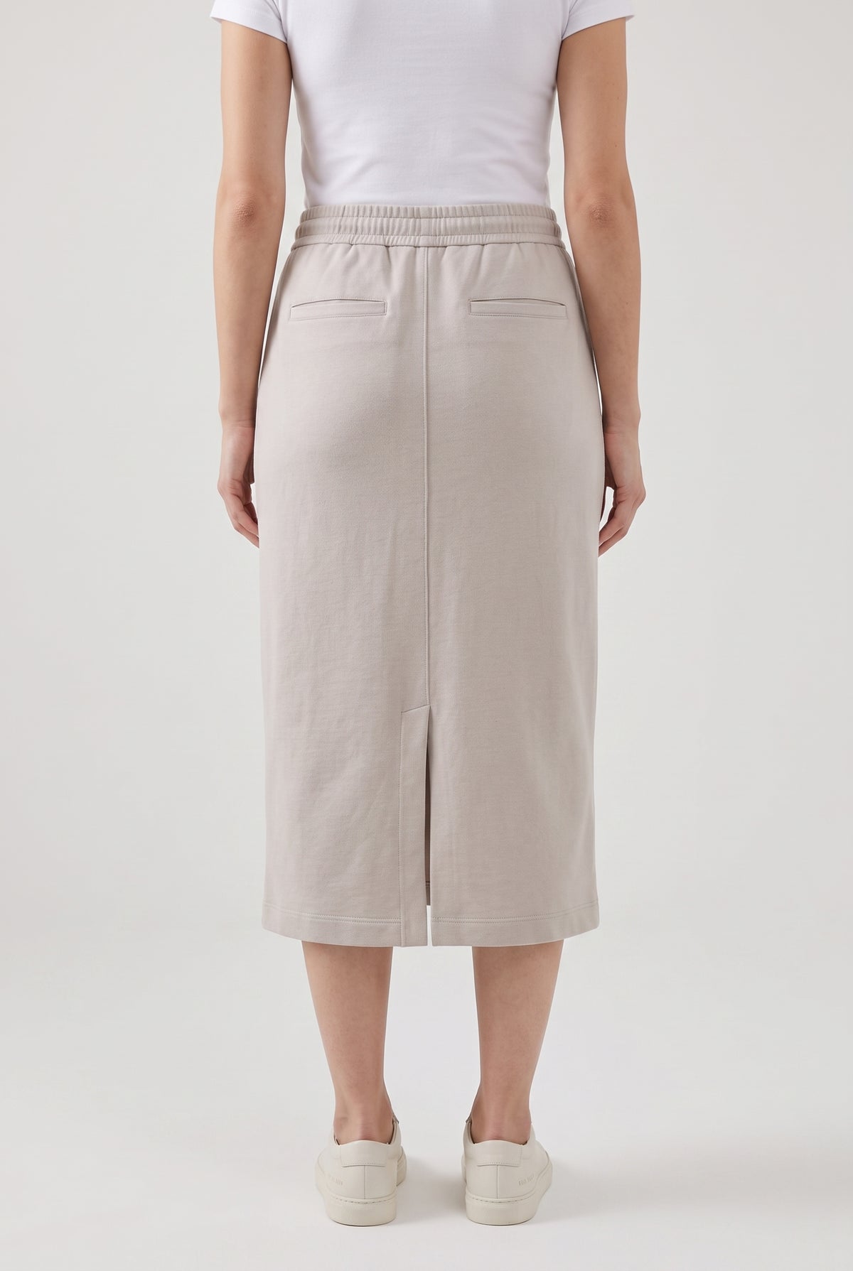 BRUNELLO CUCINELLI WOMEN'S LIGHT BEIGE COTTON SKIRT