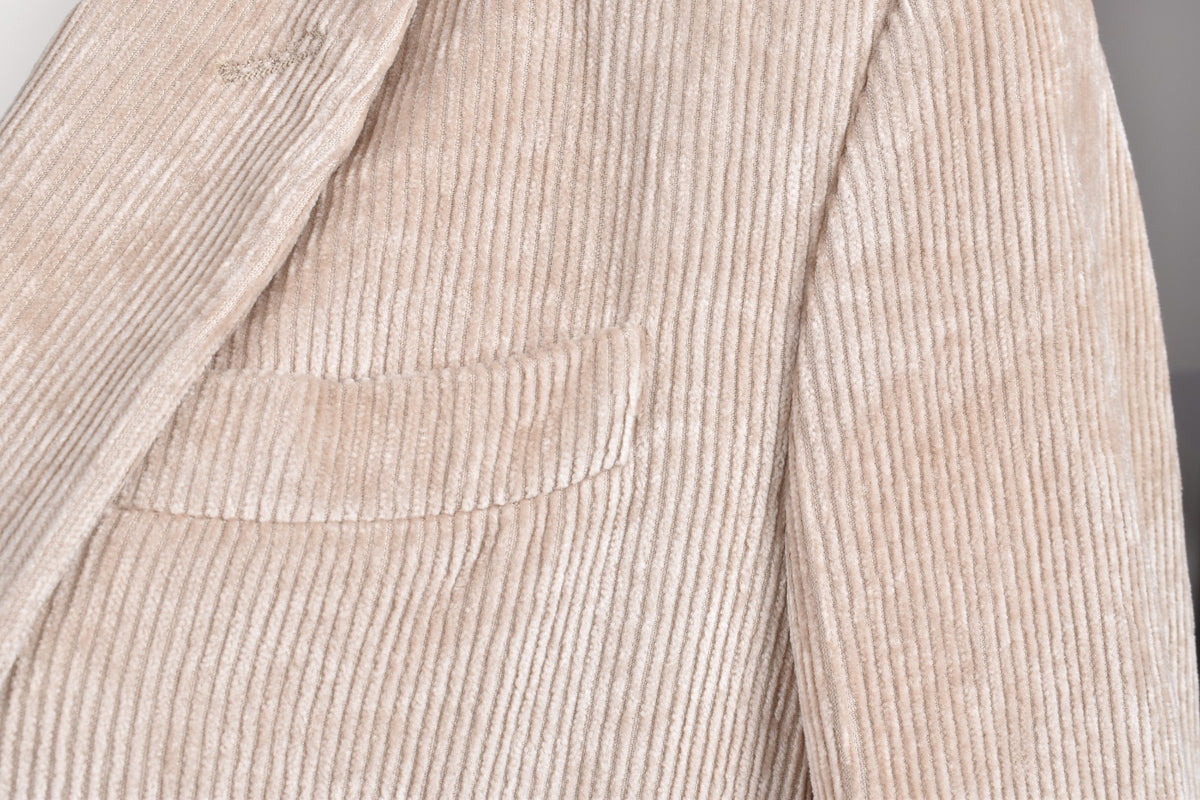 BRUNELLO CUCINELLI WOMEN'S BEIGE CASUAL CORDUROY JACKET
