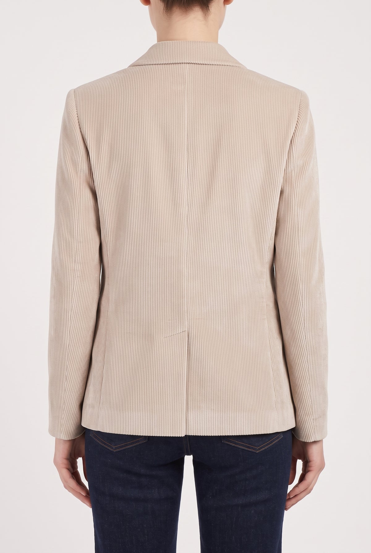BRUNELLO CUCINELLI WOMEN'S BEIGE CASUAL CORDUROY JACKET