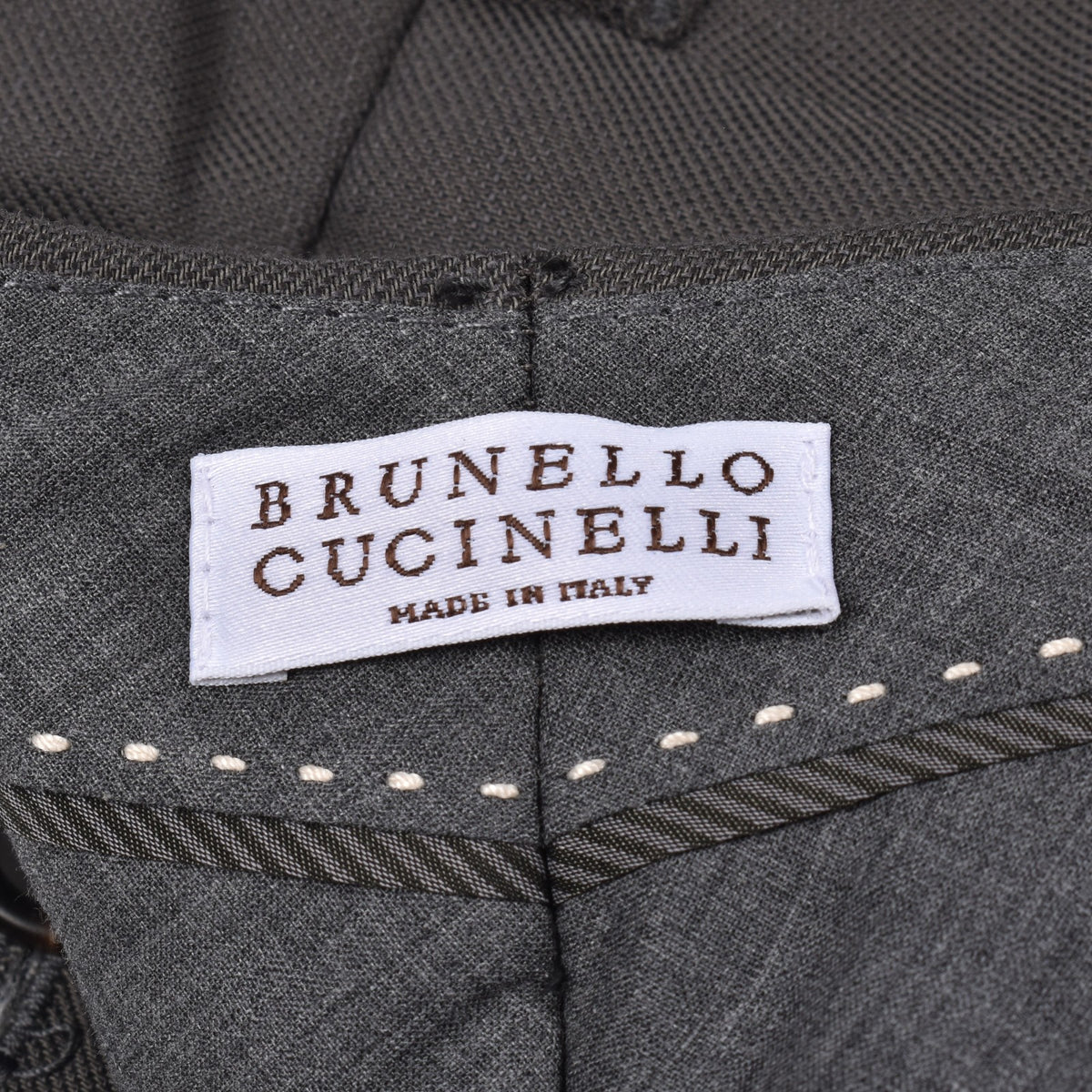 BRUNELLO CUCINELLI WOMEN'S DARK GREY LINEN BLEND TROUSERS