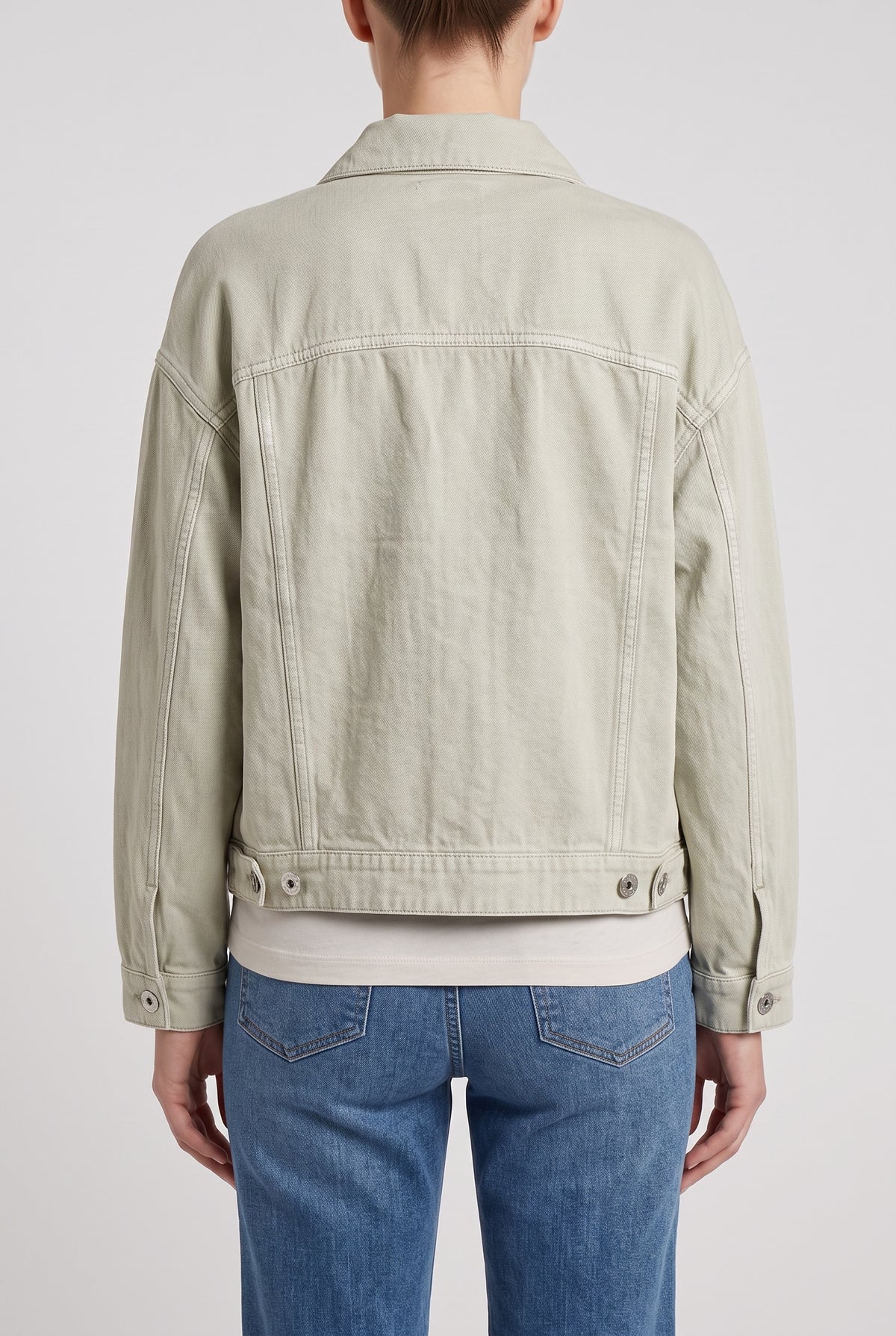 BRUNELLO CUCINELLI WOMEN'S LIGHT GREEN LINEN JACKET