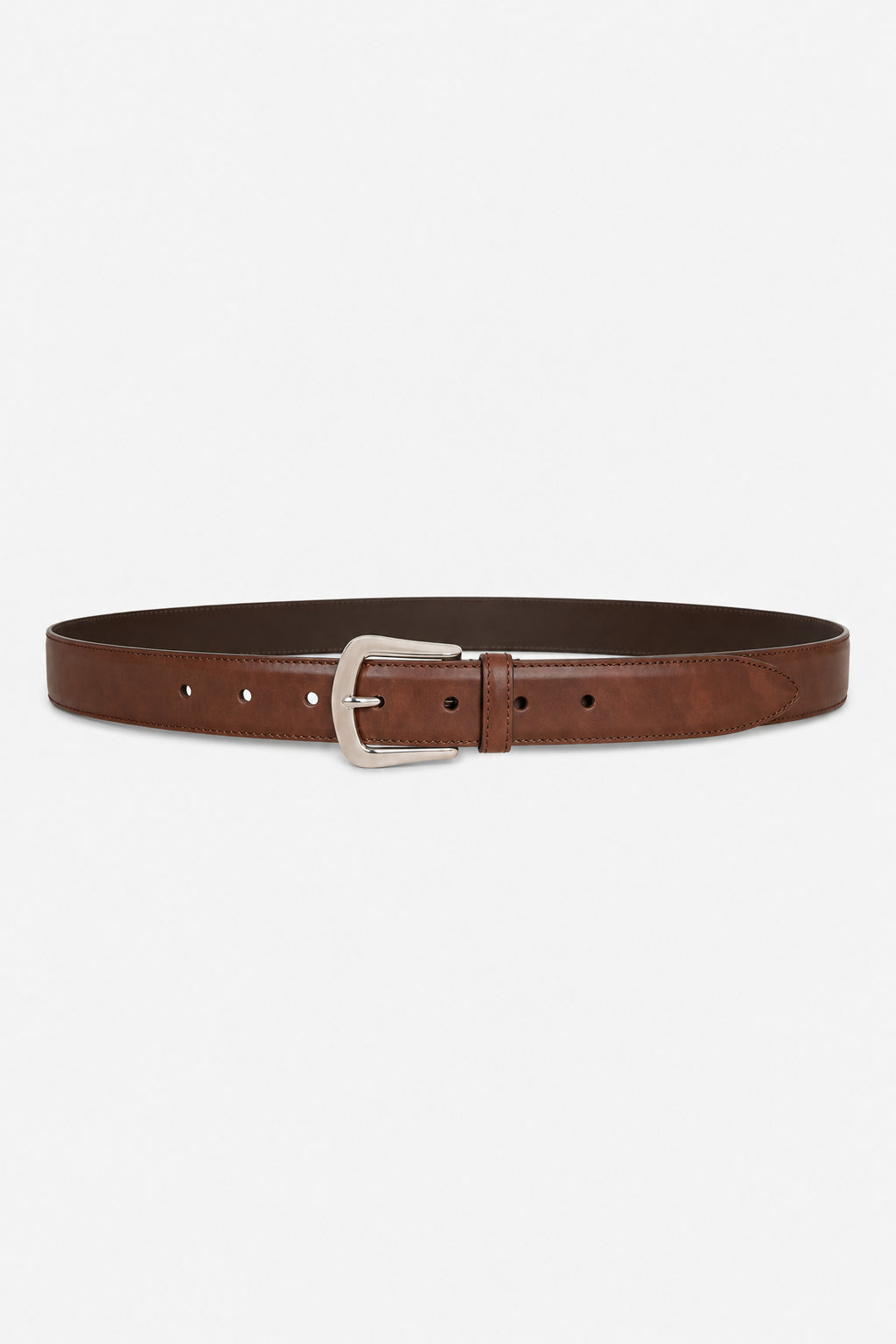 BRUNELLO CUCINELLI MEN'S BROWN LEATHER BELT
