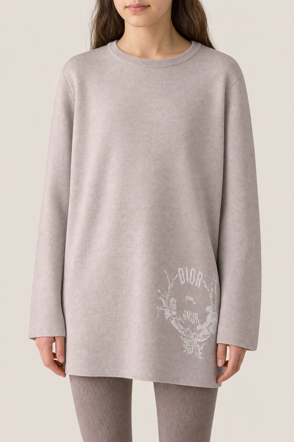 DIOR KIDS BEIGE WOOL KNIT SWEATER